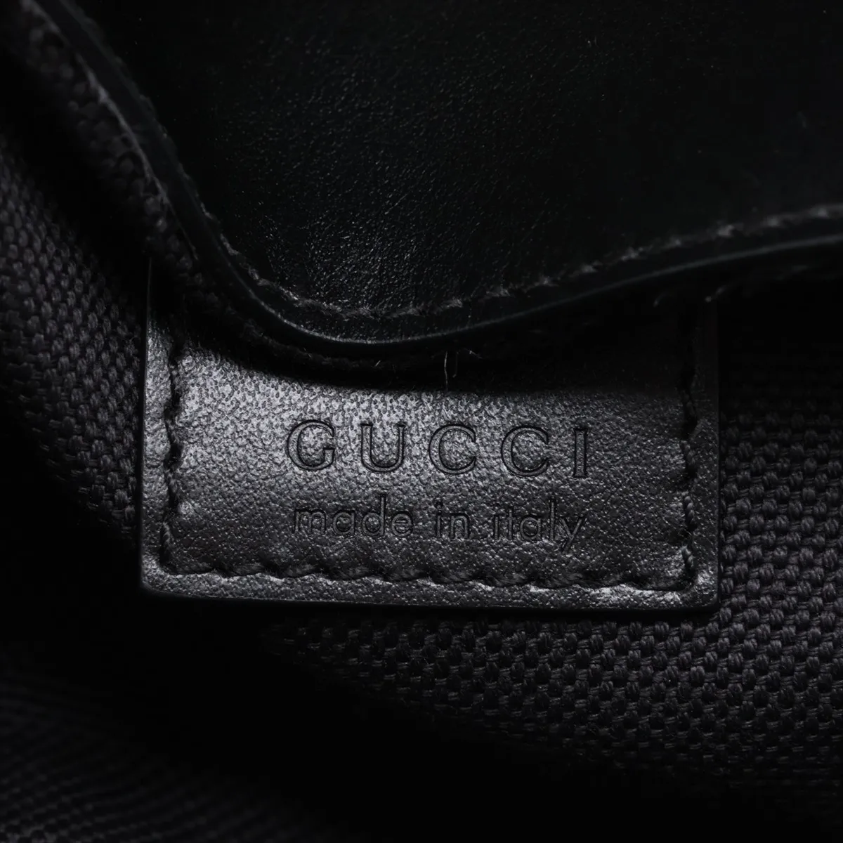 GG Marmont 734814 Leather Chain Shoulder Bag, Black — view 8