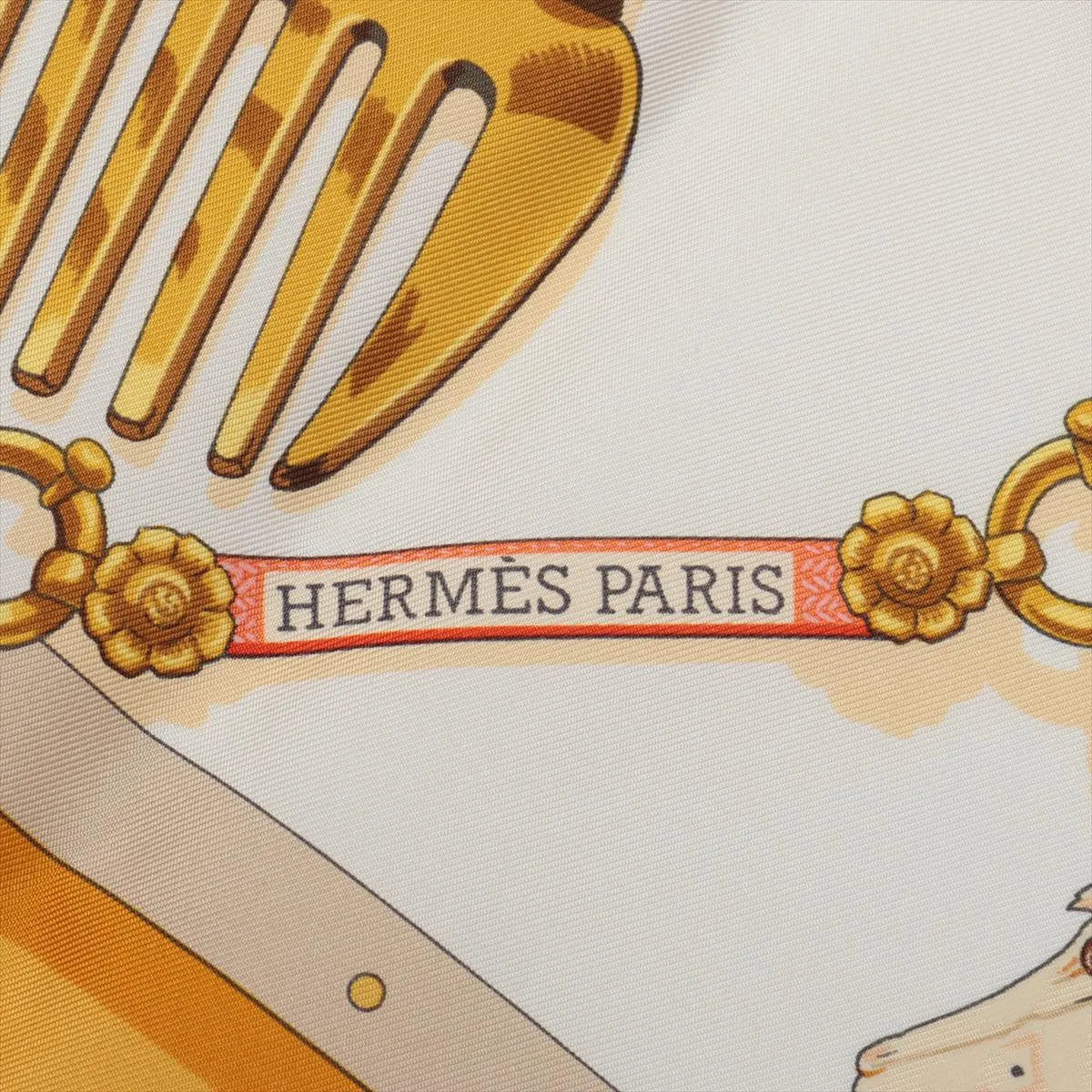 Carre 90 Memoire d'Hermes Memories of Scarf Silk Yellow — view 6