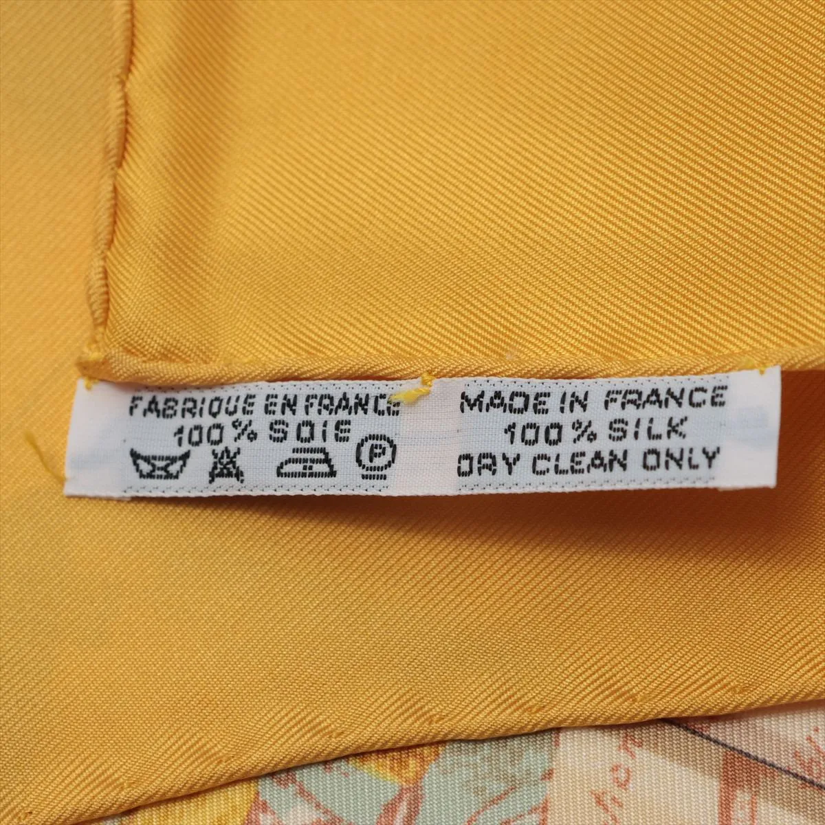 Carre 90 Memoire d'Hermes Memories of Scarf Silk Yellow — view 7