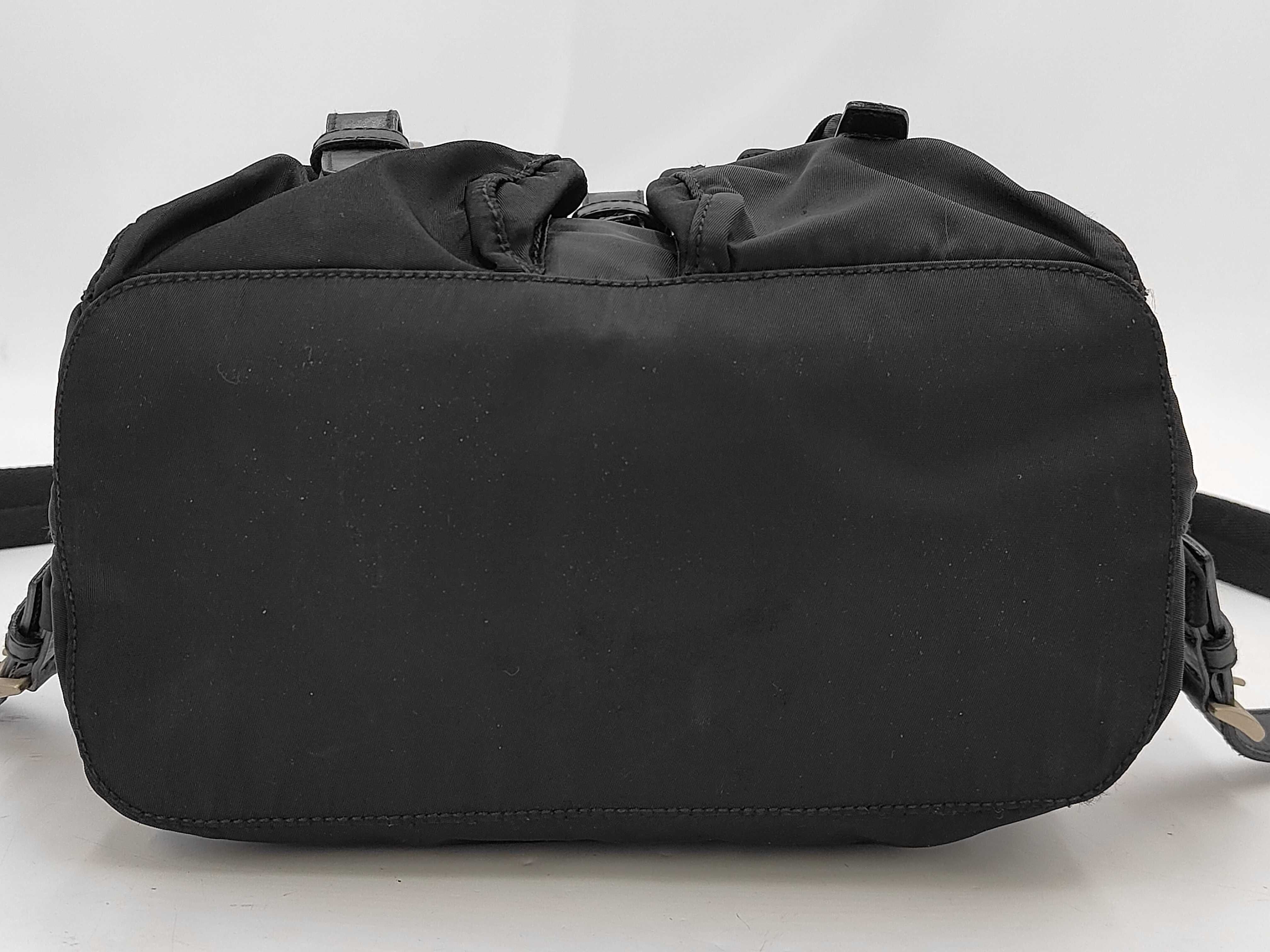 Nylon Triangle Logo Black Backpack — view 3