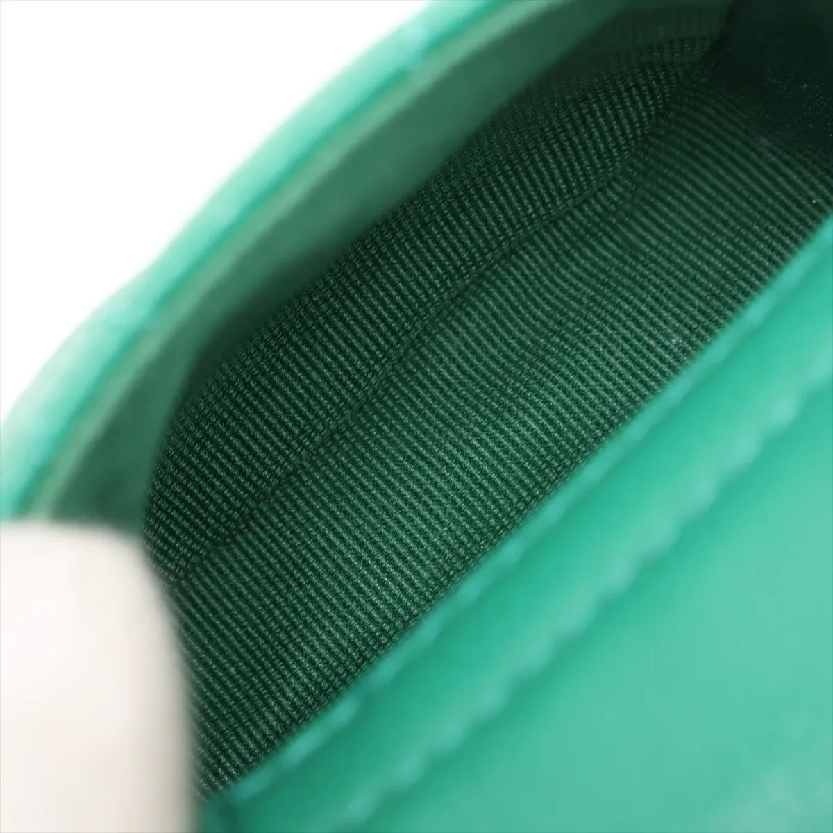 [Individually packaged] Chanel Matelassé Caviar Skin Chain Backpack, Green with Gold Hardware, HKX3G643, Random Plate — view 9