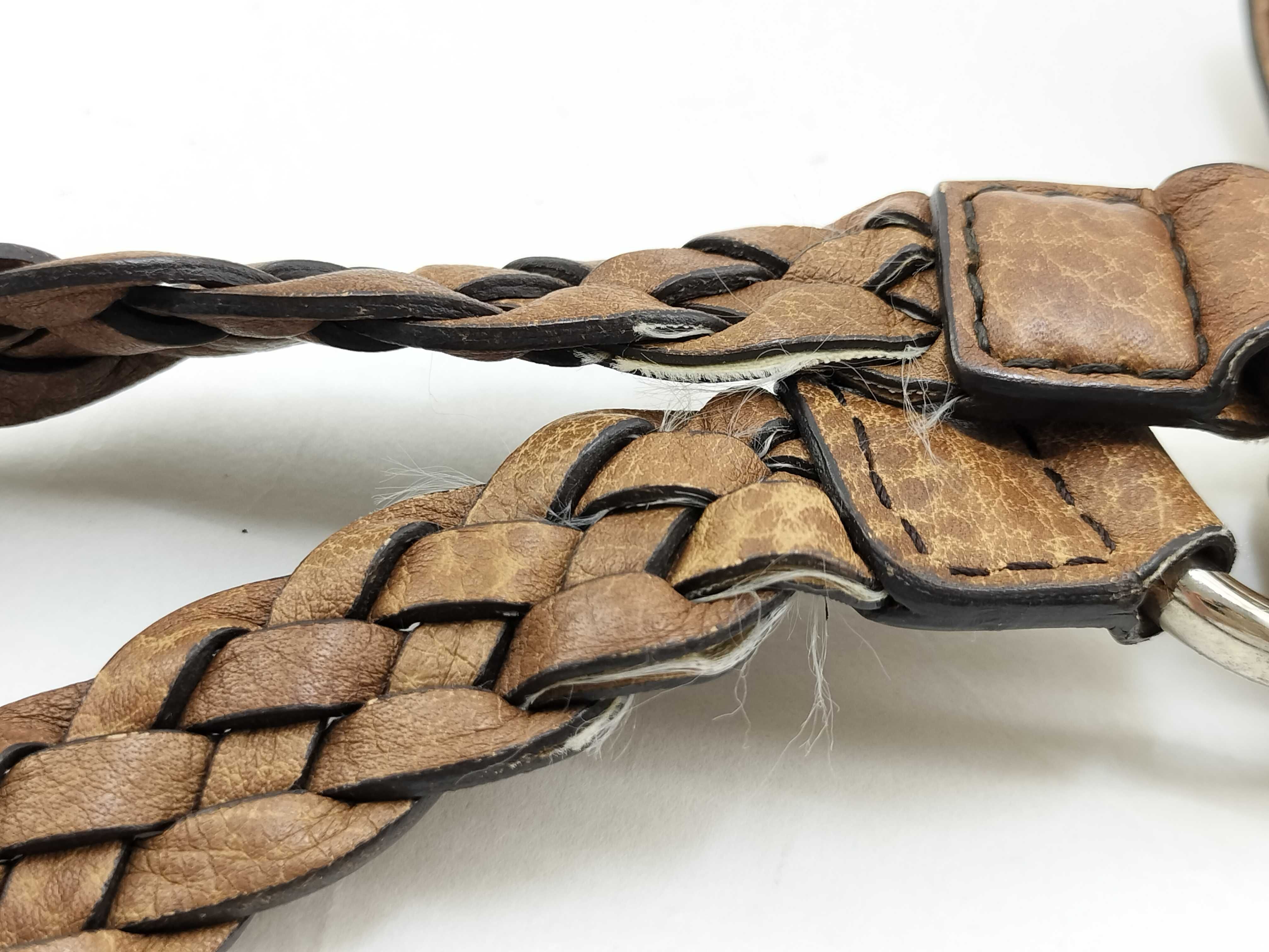 Bamboo Braided Handle Leather Tote Bag — view 15