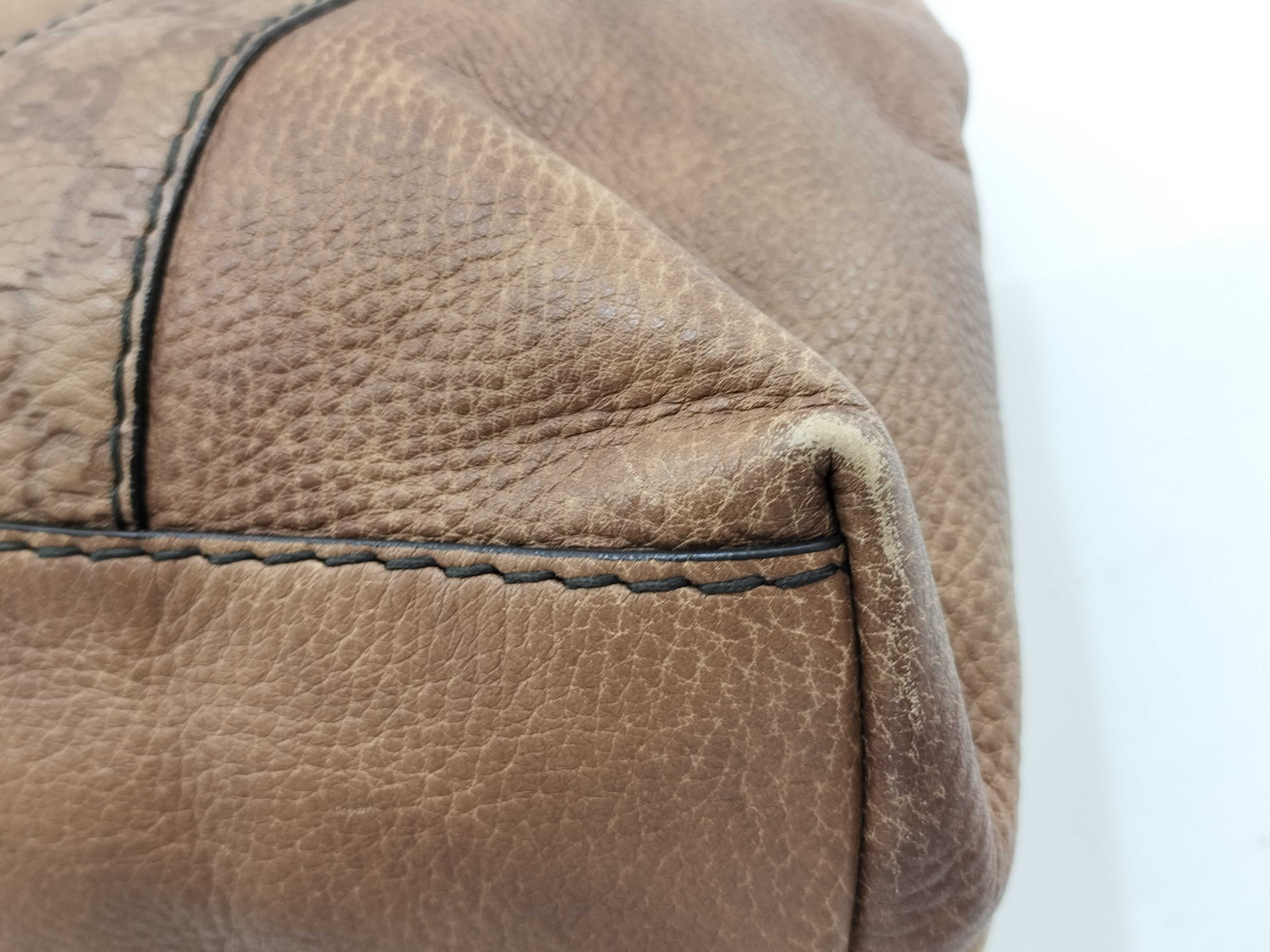 Bamboo Braided Handle Leather Tote Bag — view 5