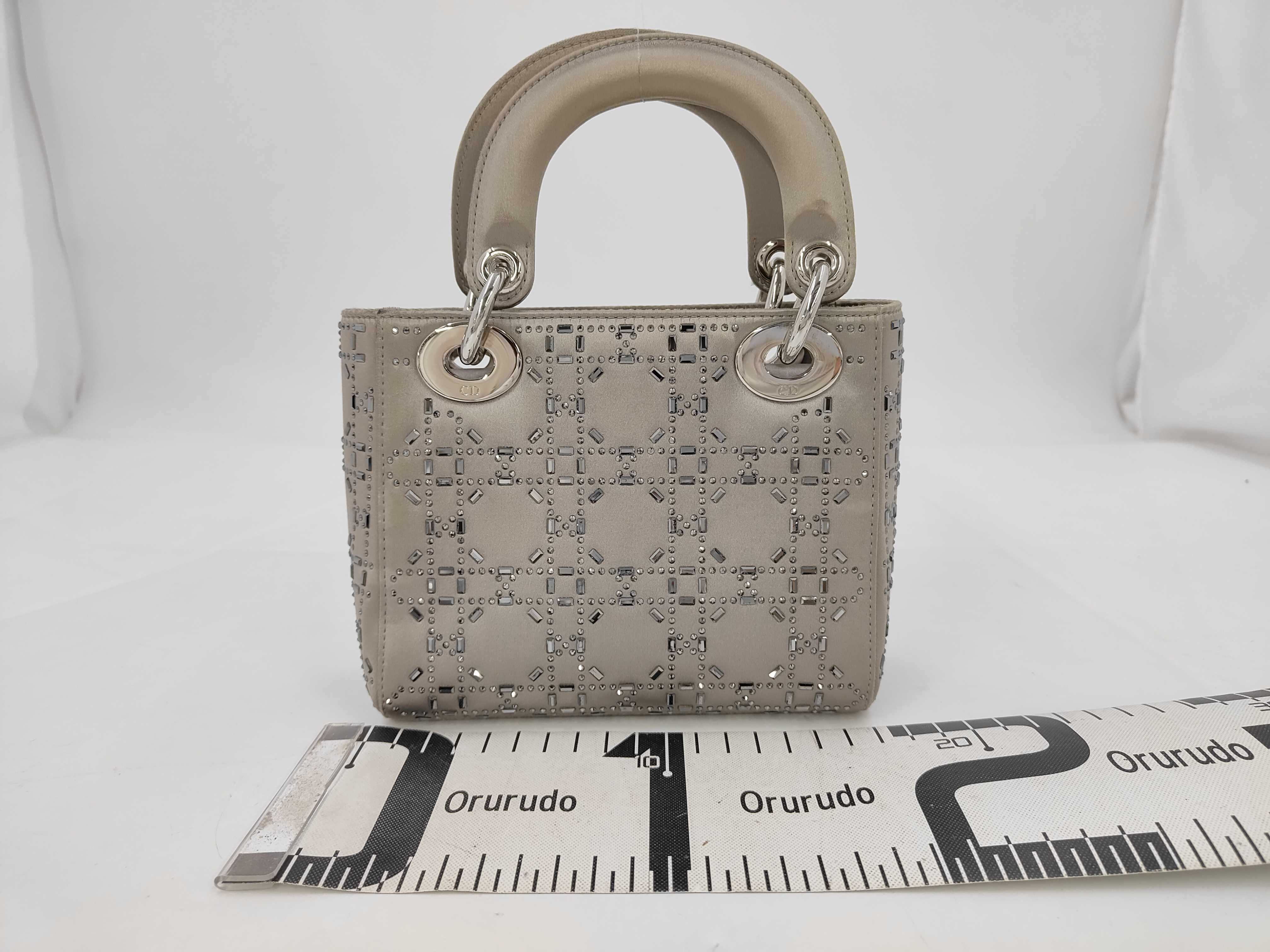 Lady Grey Cannage Satin Shoulder Bag/Handbag — view 2