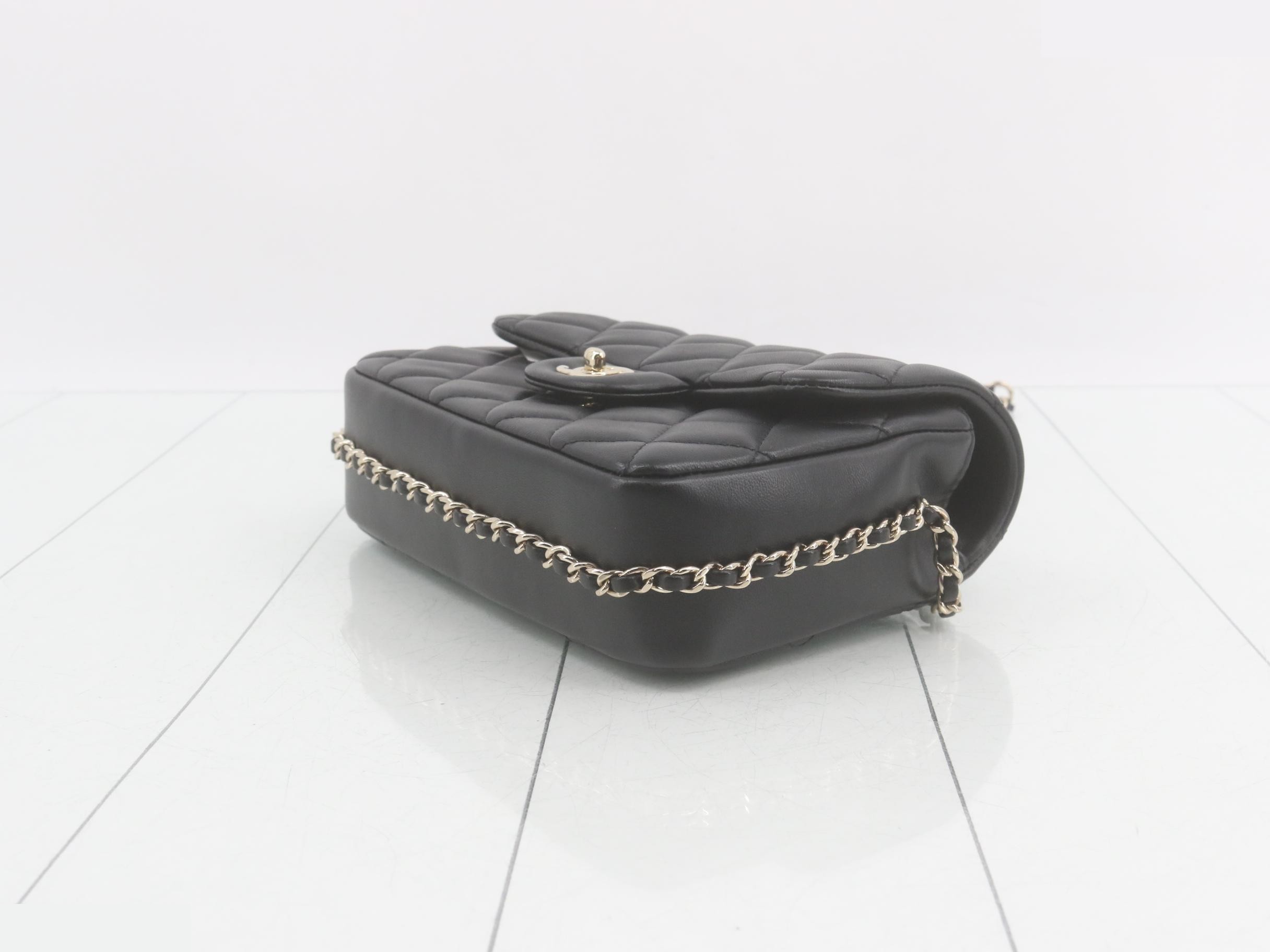 Matelassé Lambskin Pearl Chain Shoulder Bag — view 6