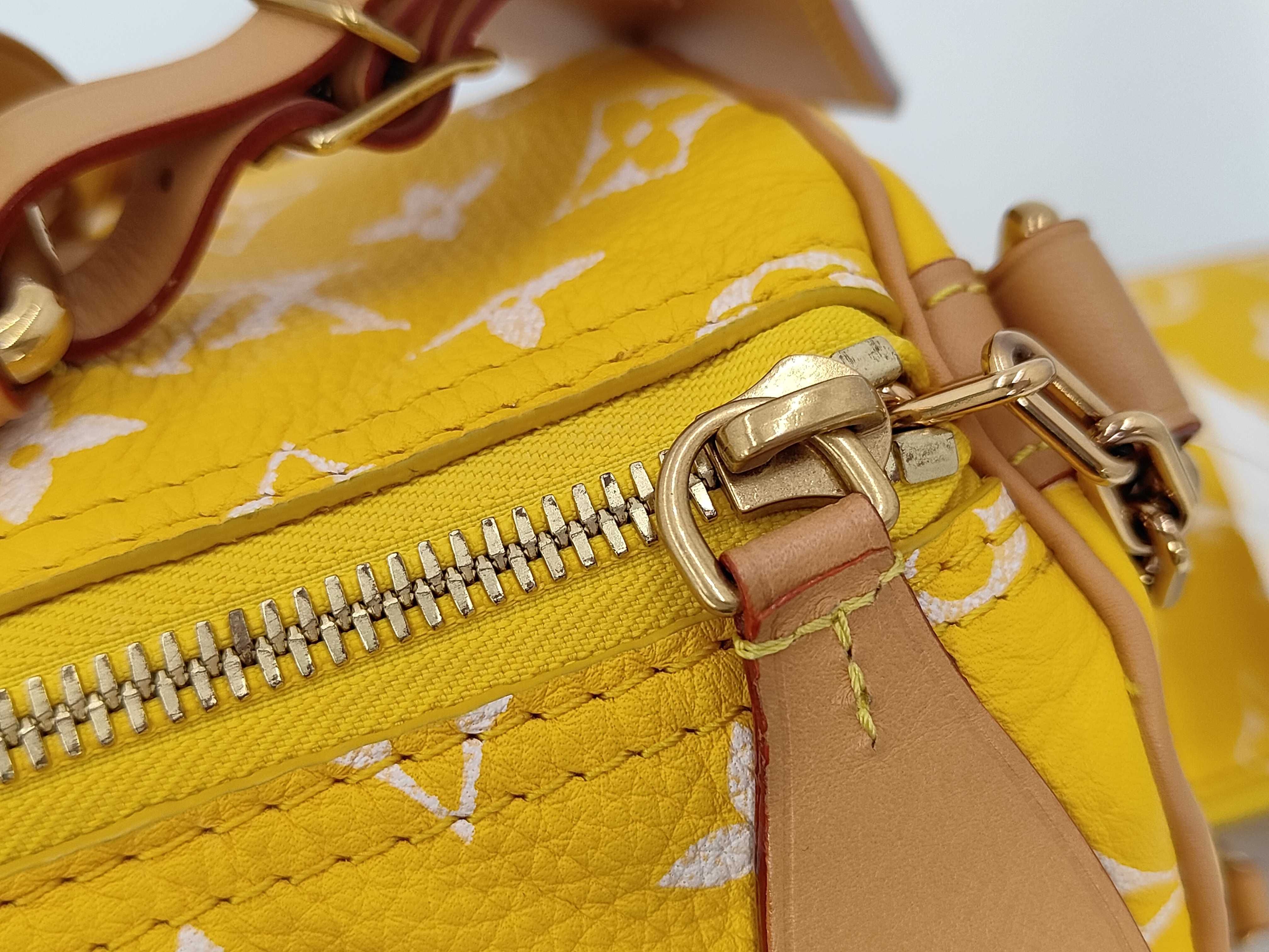 Monogram Speedy P9 Yellow Handbag — view 8