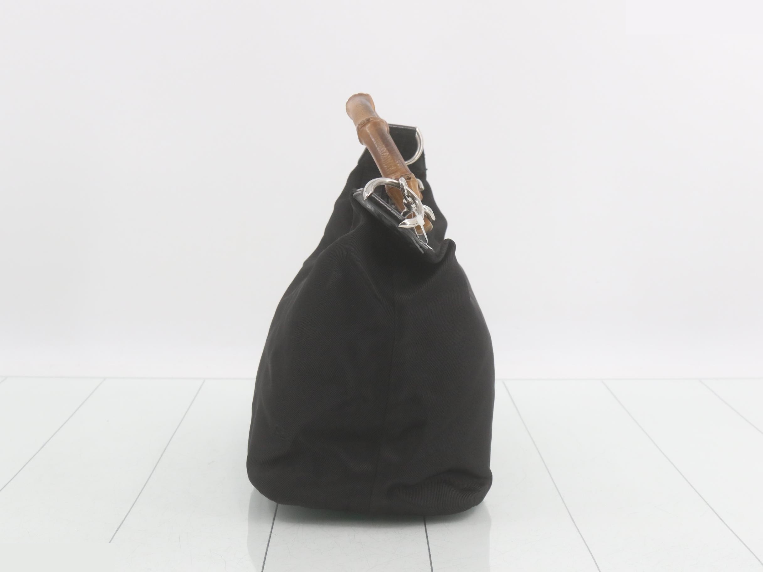 Bamboo One-Shoulder Bag, Black — view 3