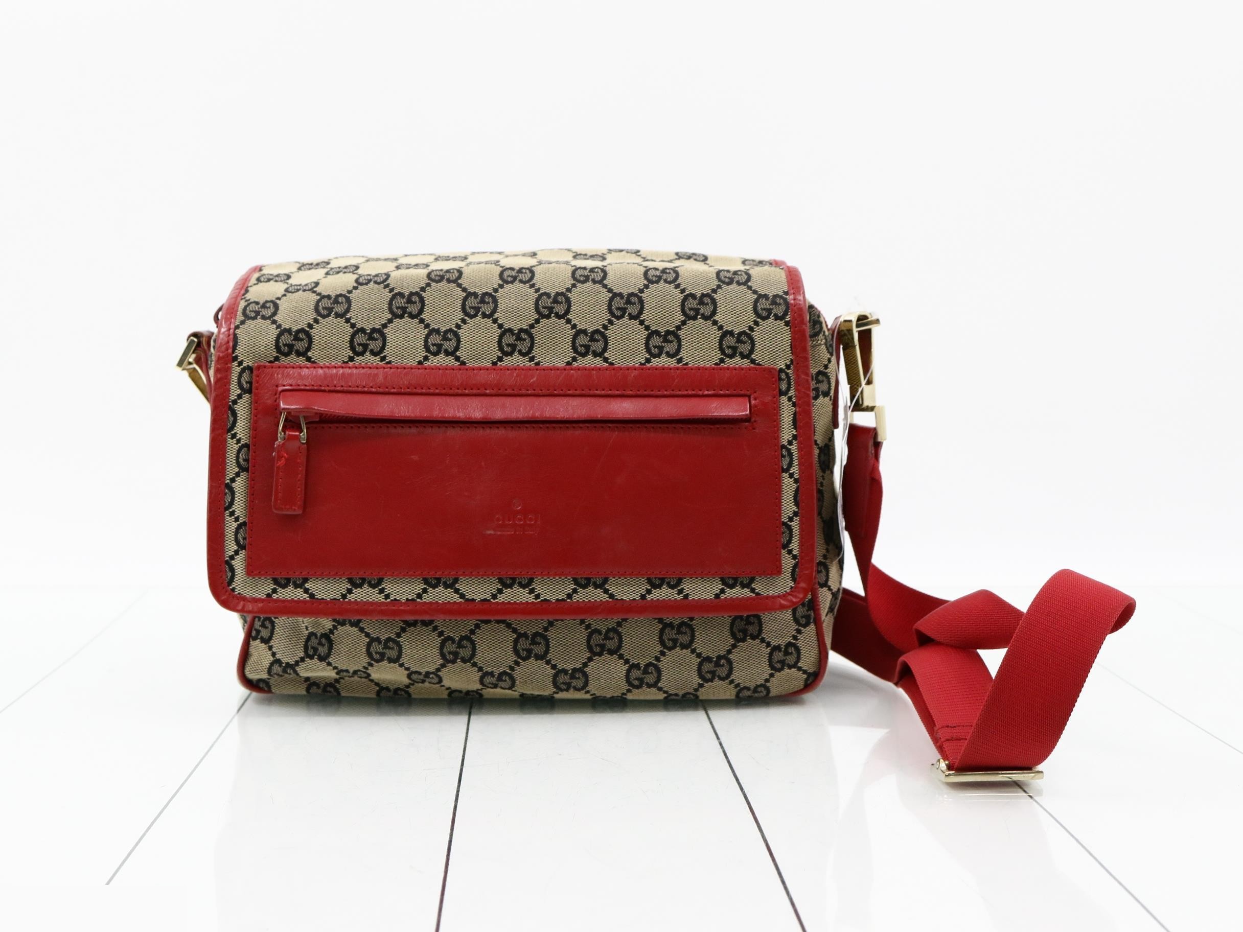 GG Canvas Leather Shoulder Bag