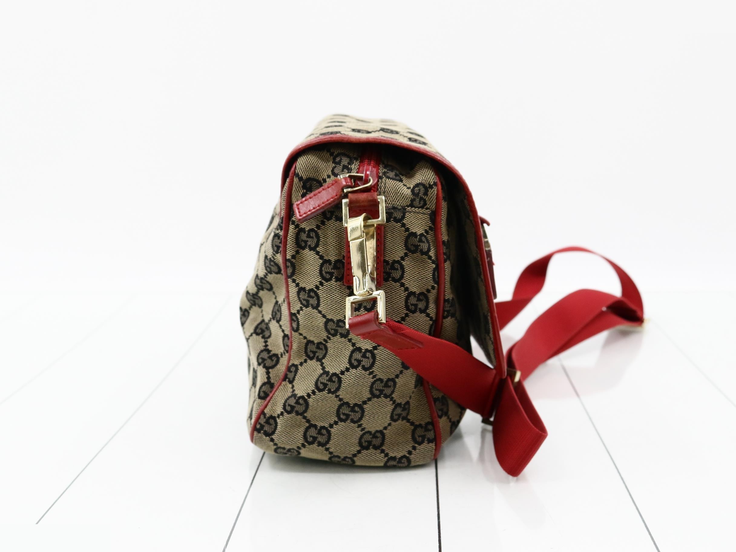 GG Canvas Leather Shoulder Bag — view 4