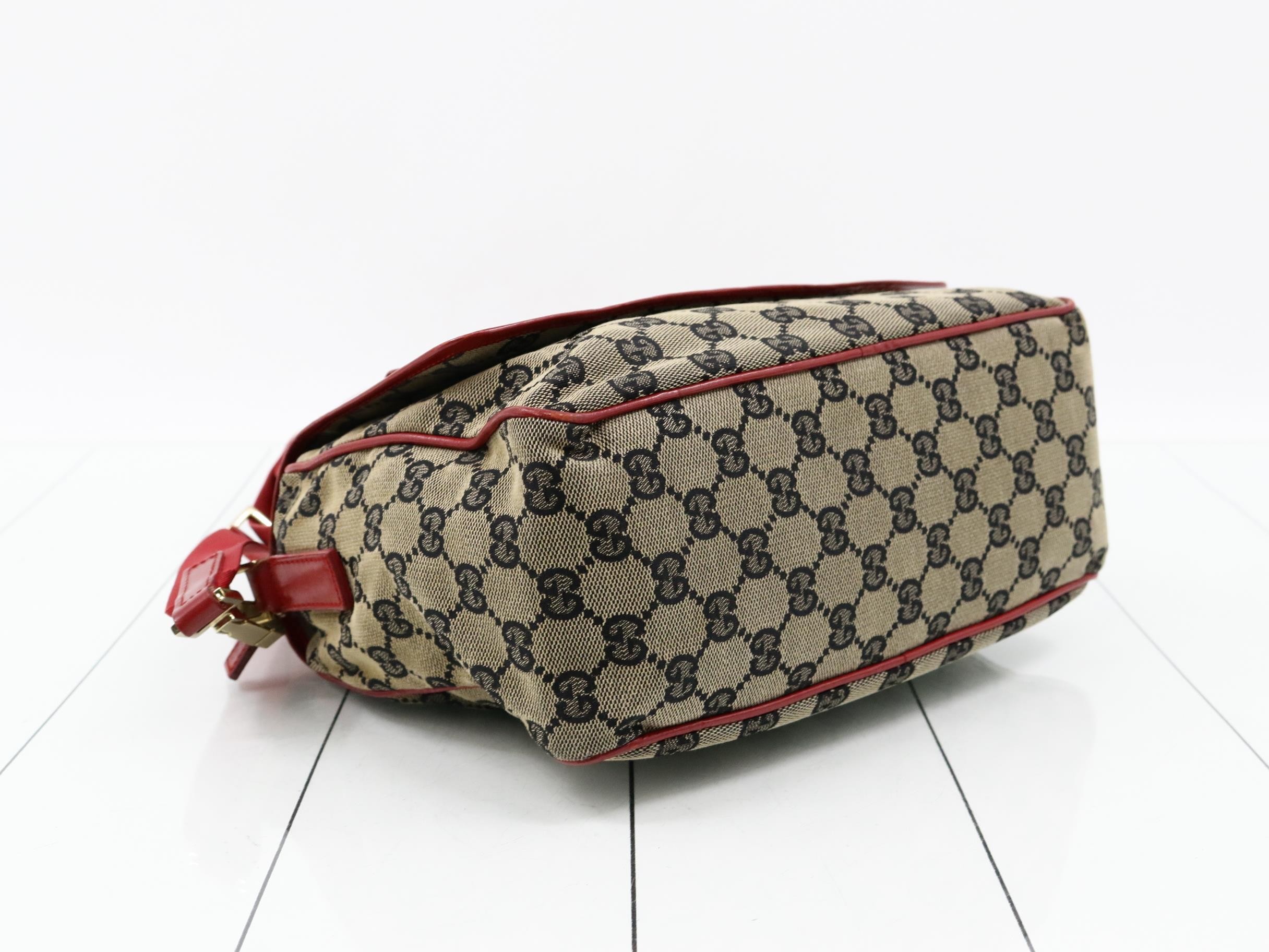 GG Canvas Leather Shoulder Bag — view 5