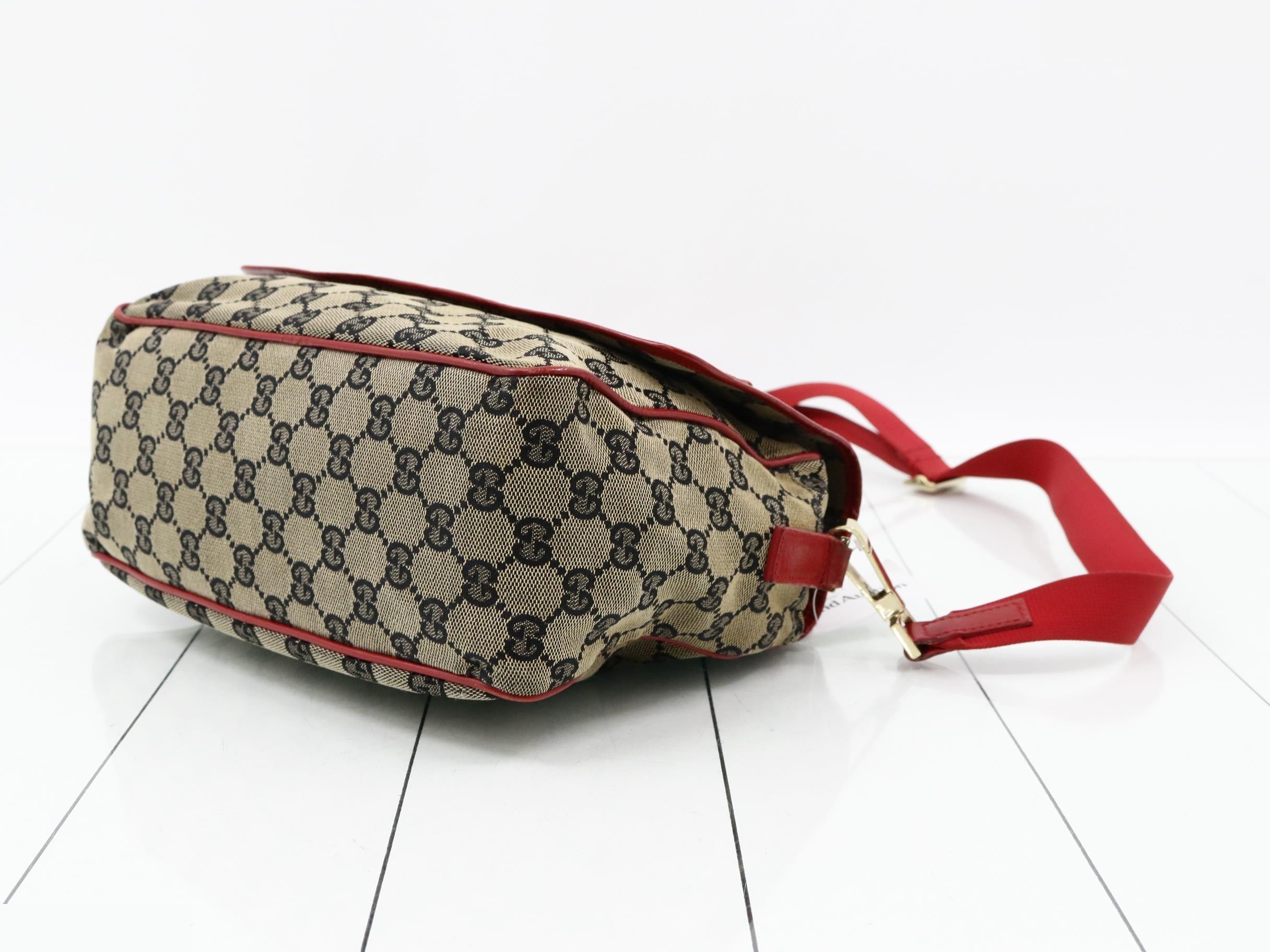 GG Canvas Leather Shoulder Bag — view 6