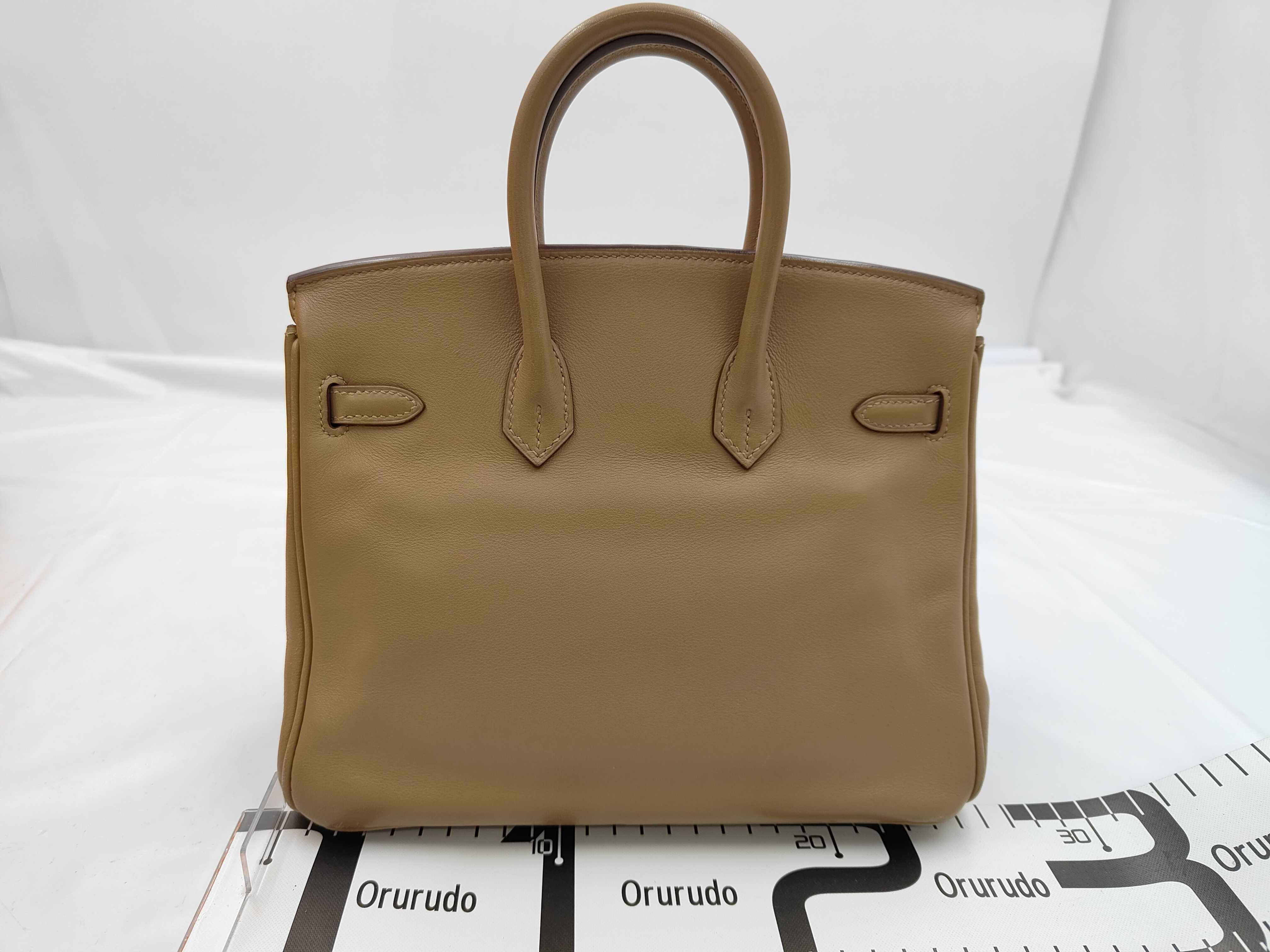 Birkin 25 handbag with silver hardware — view 2
