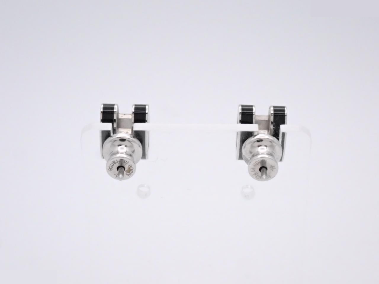 Mini Pop H Earrings, Noir — view 2