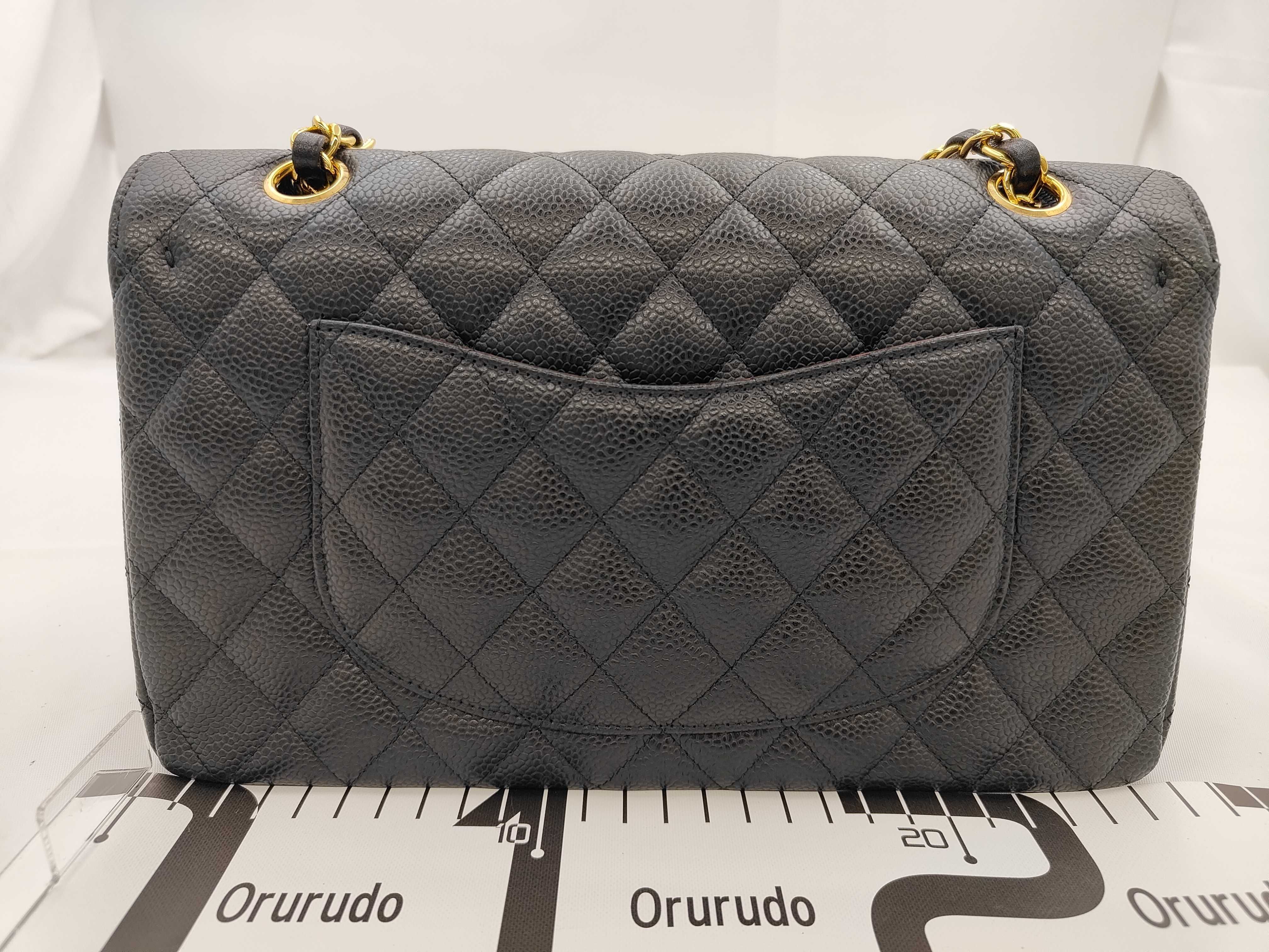 Matelassé 25 Double Flap Caviar Black Chain Shoulder Bag — view 2