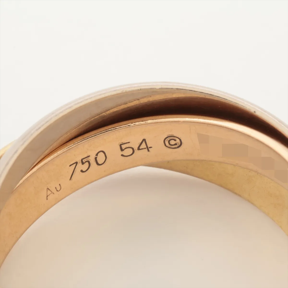 Trinity Ring 750(YG×PG×WG) 8.9g 54 TQ2289 Wax Eye — view 3