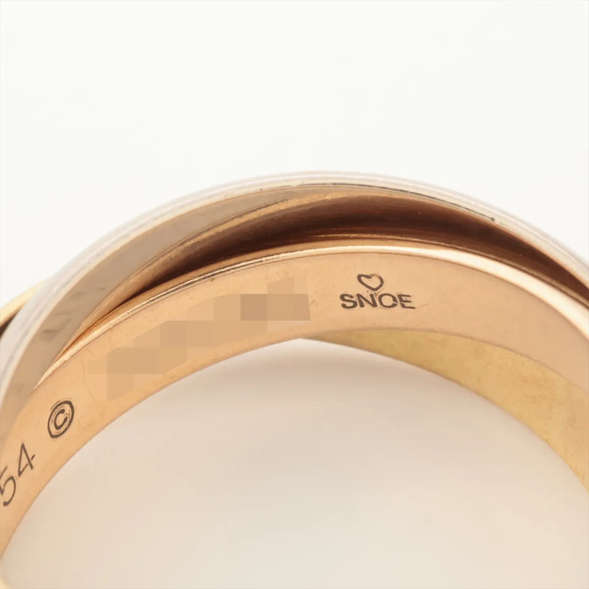 Trinity Ring 750(YG×PG×WG) 8.9g 54 TQ2289 Wax Eye — view 4