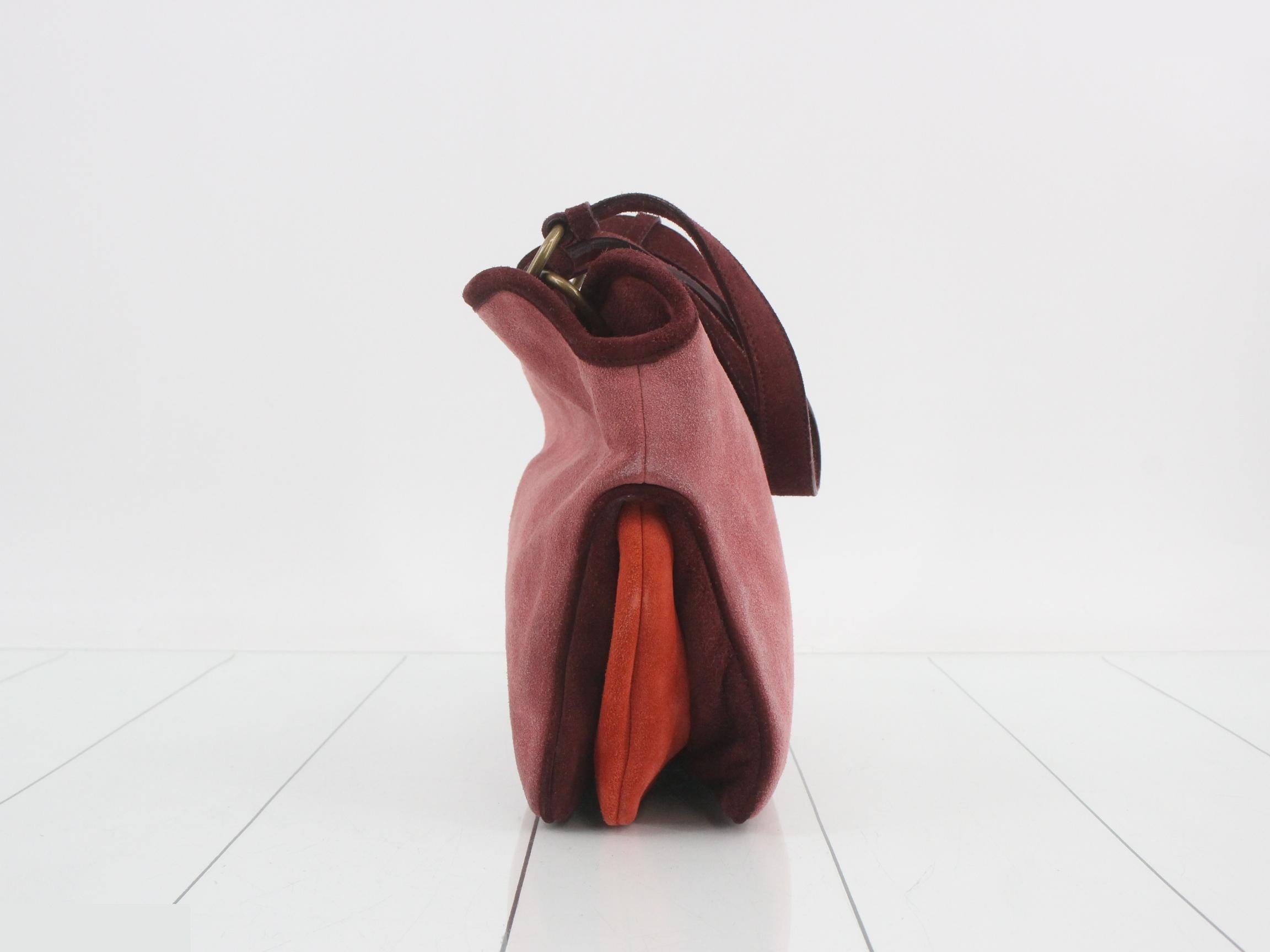 Handbag, Suede, Pink — view 3
