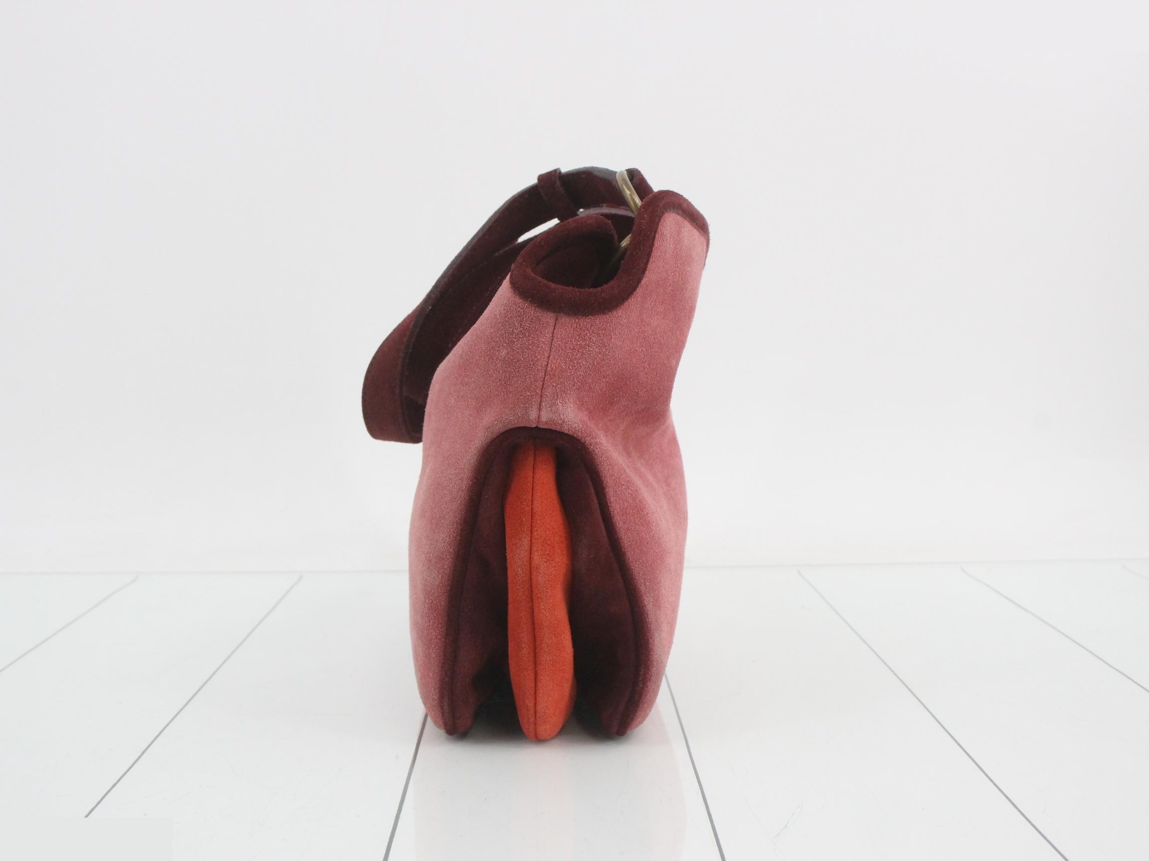 Handbag, Suede, Pink — view 4