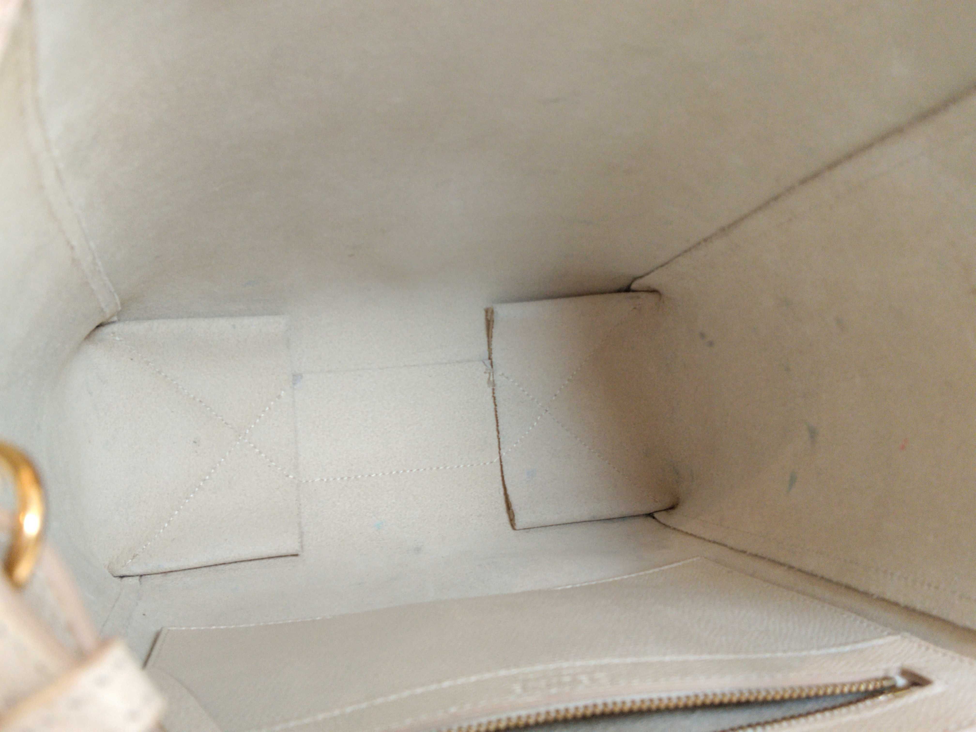 Vertical Cabas Small Leather 2-Way Tote Bag White Tote Bag — view 10