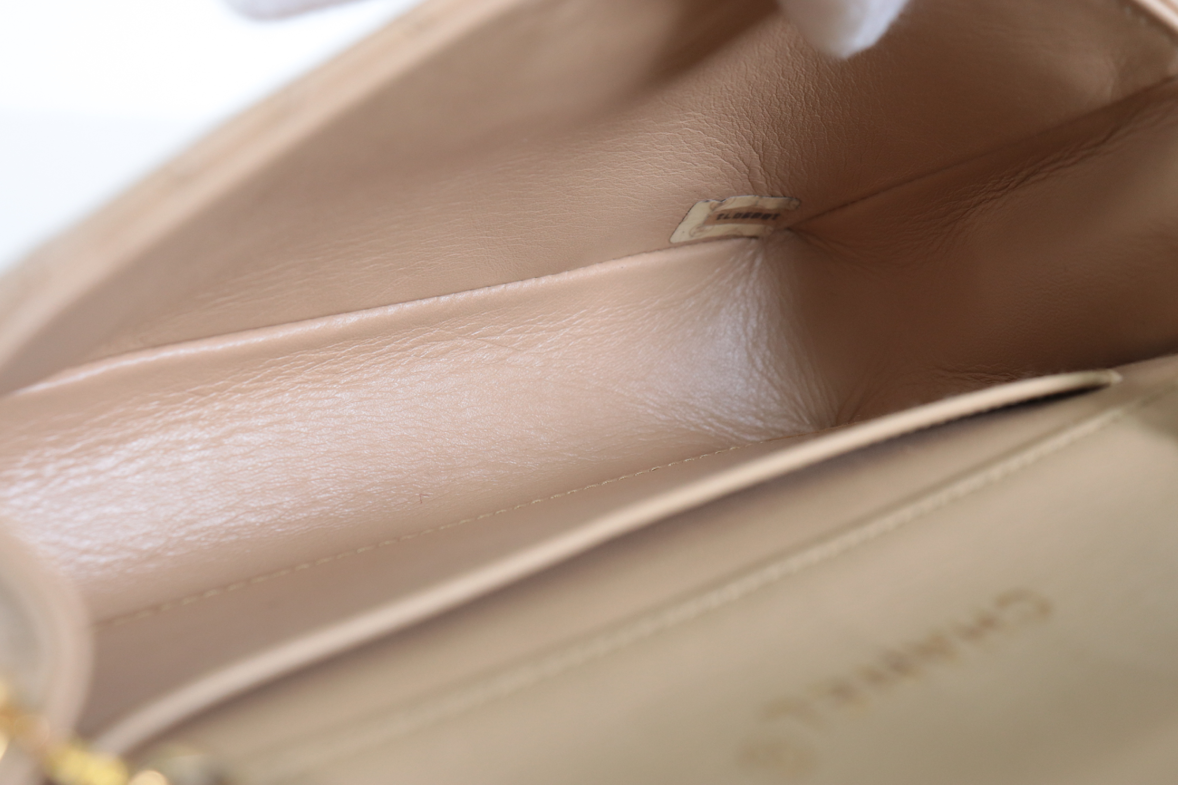 Bicolore Lambskin Coco Mark Chain Shoulder Bag, Beige, Series 1 — view 9