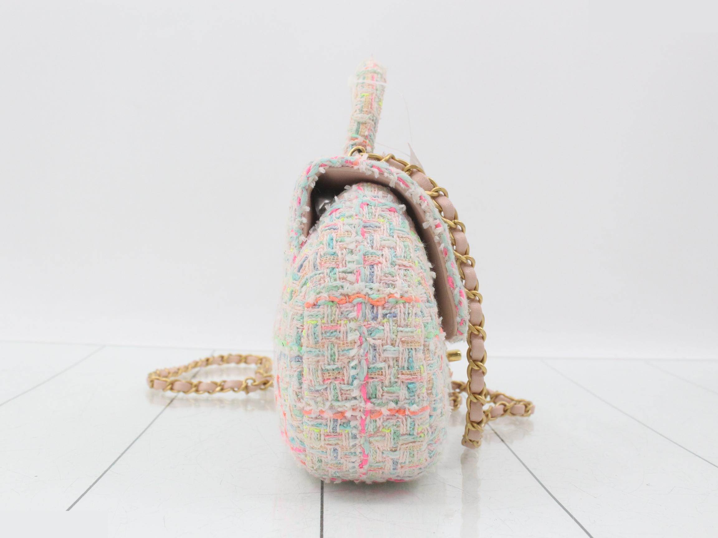 Matelassé Tweed Handbag/Shoulder Bag (2-Way) — view 4