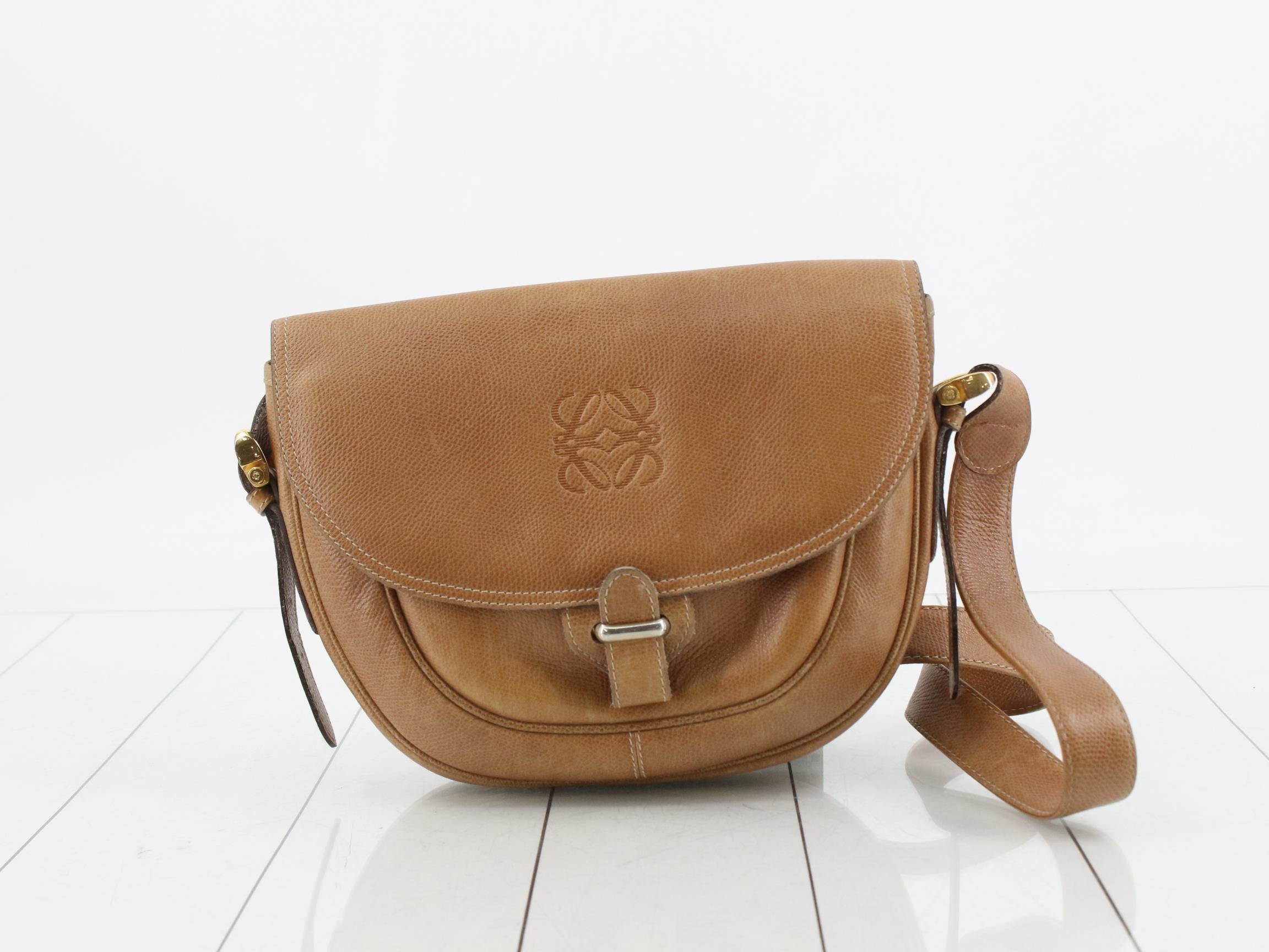 Anagram Leather Shoulder Bag