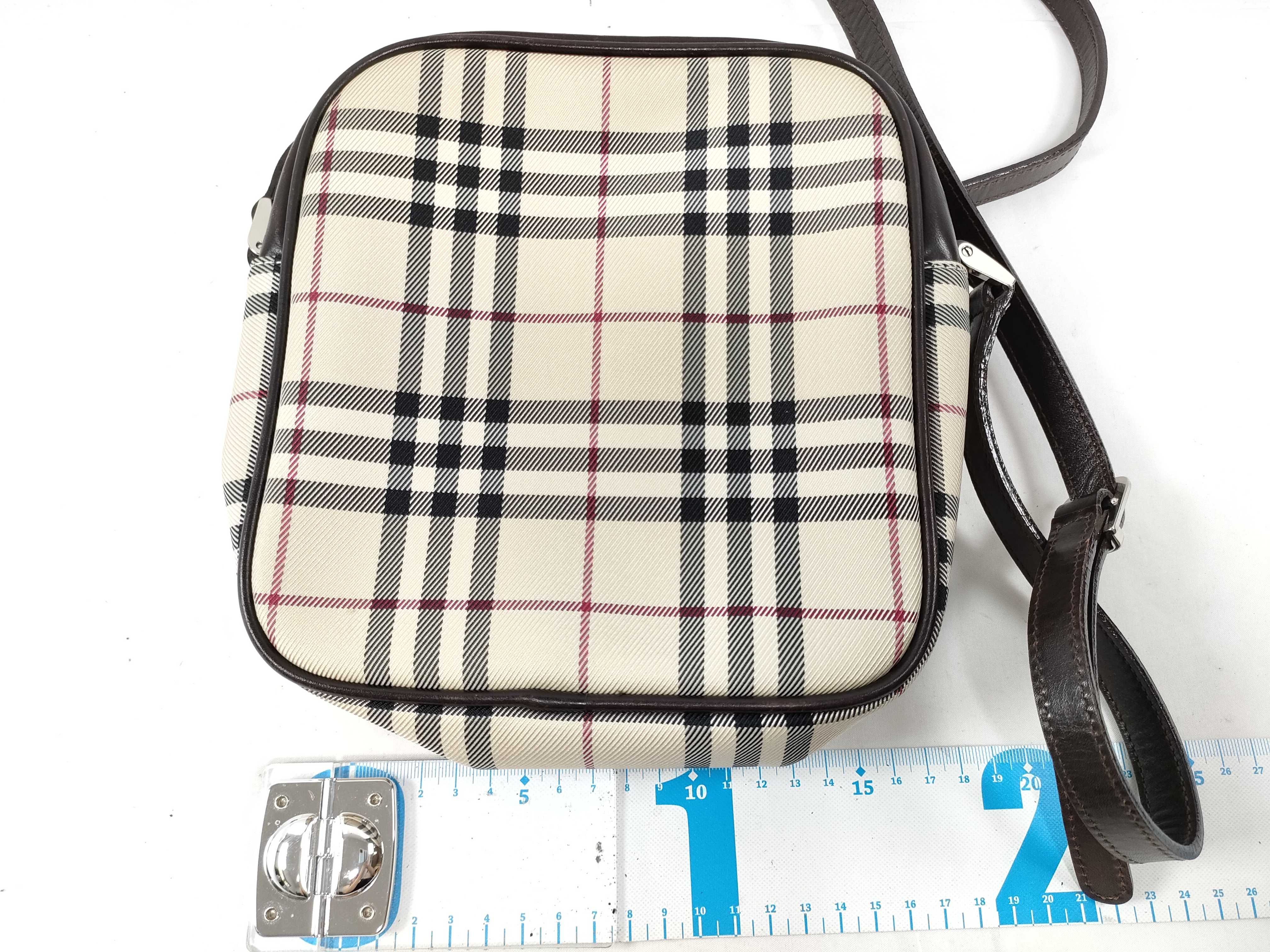 Nova Check Canvas Leather Shoulder Bag — view 2