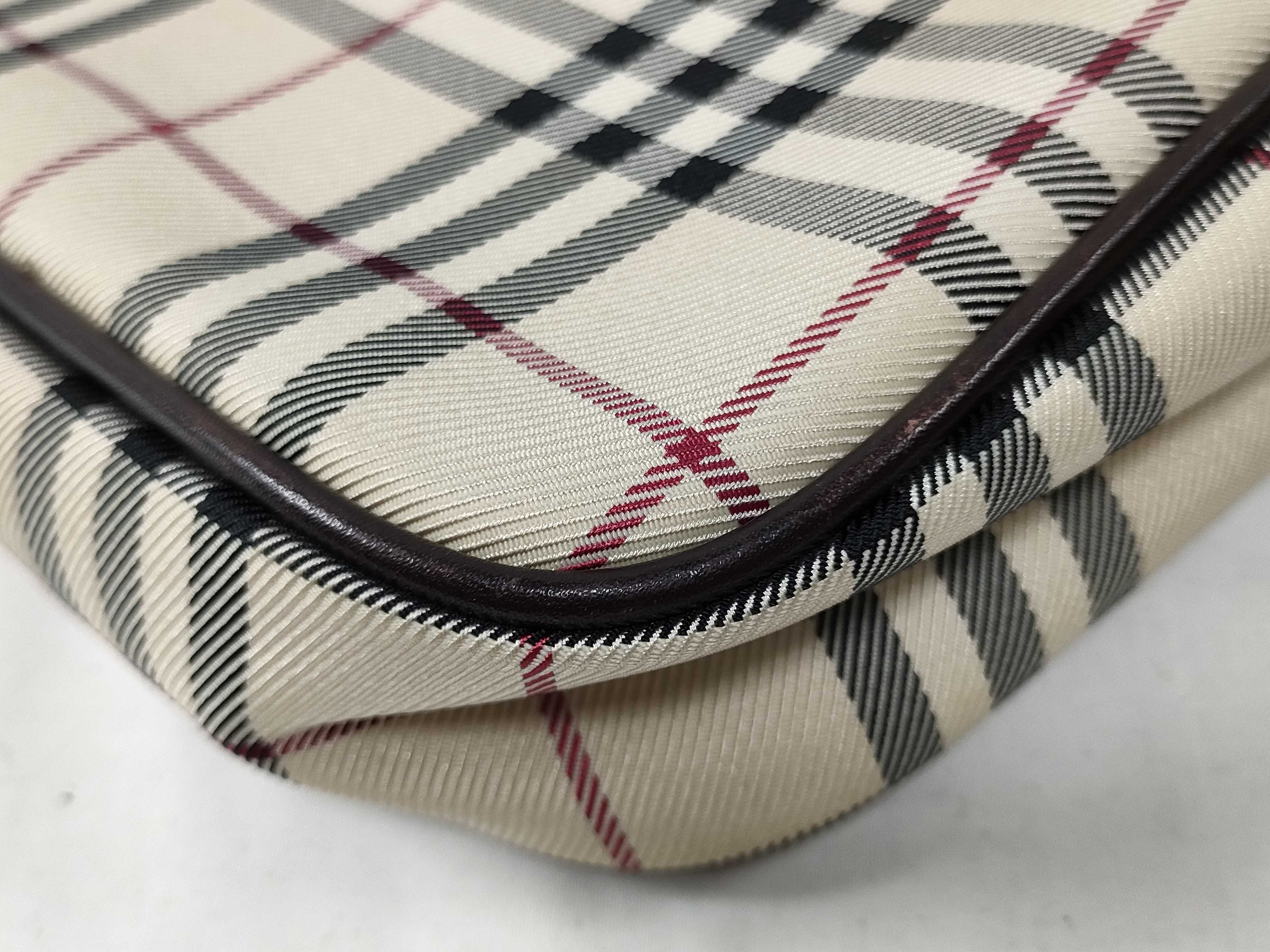 Nova Check Canvas Leather Shoulder Bag — view 4