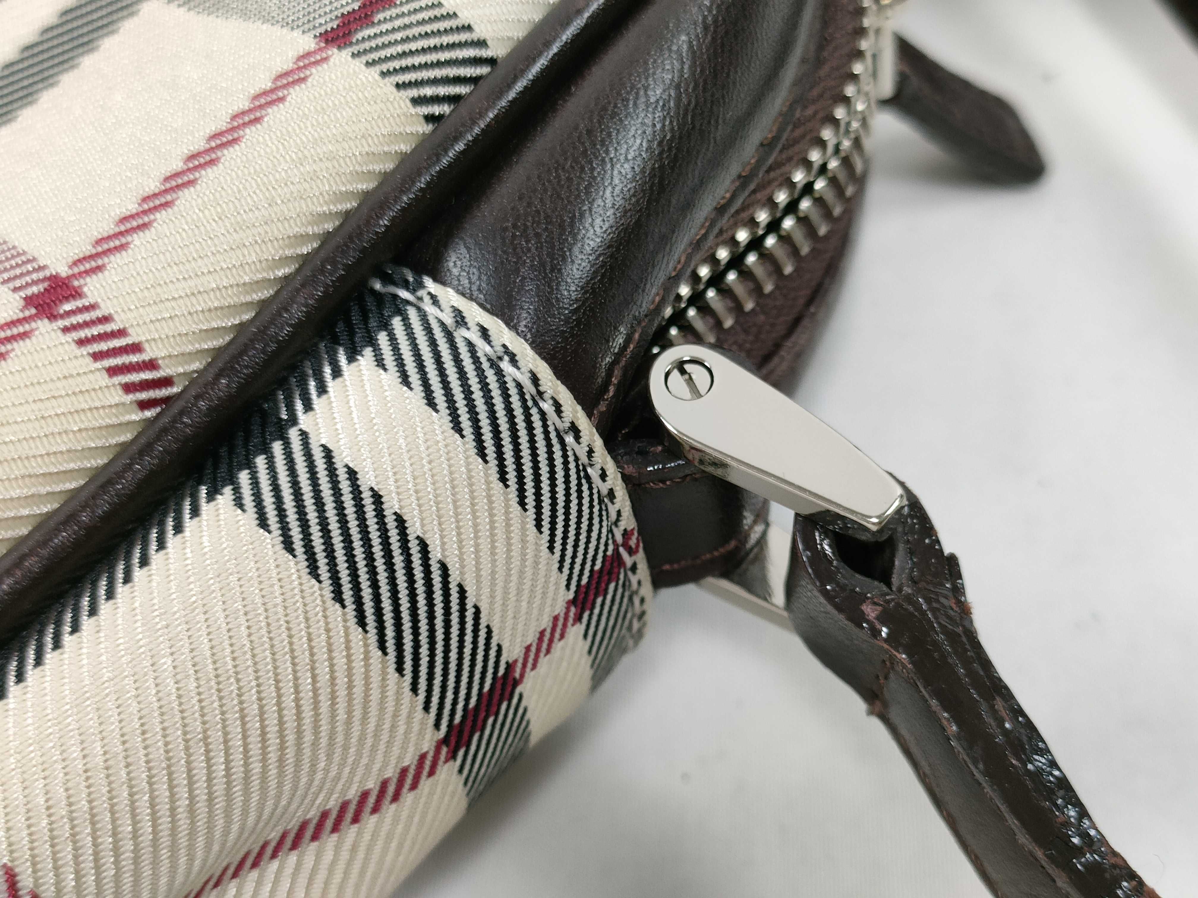Nova Check Canvas Leather Shoulder Bag — view 5