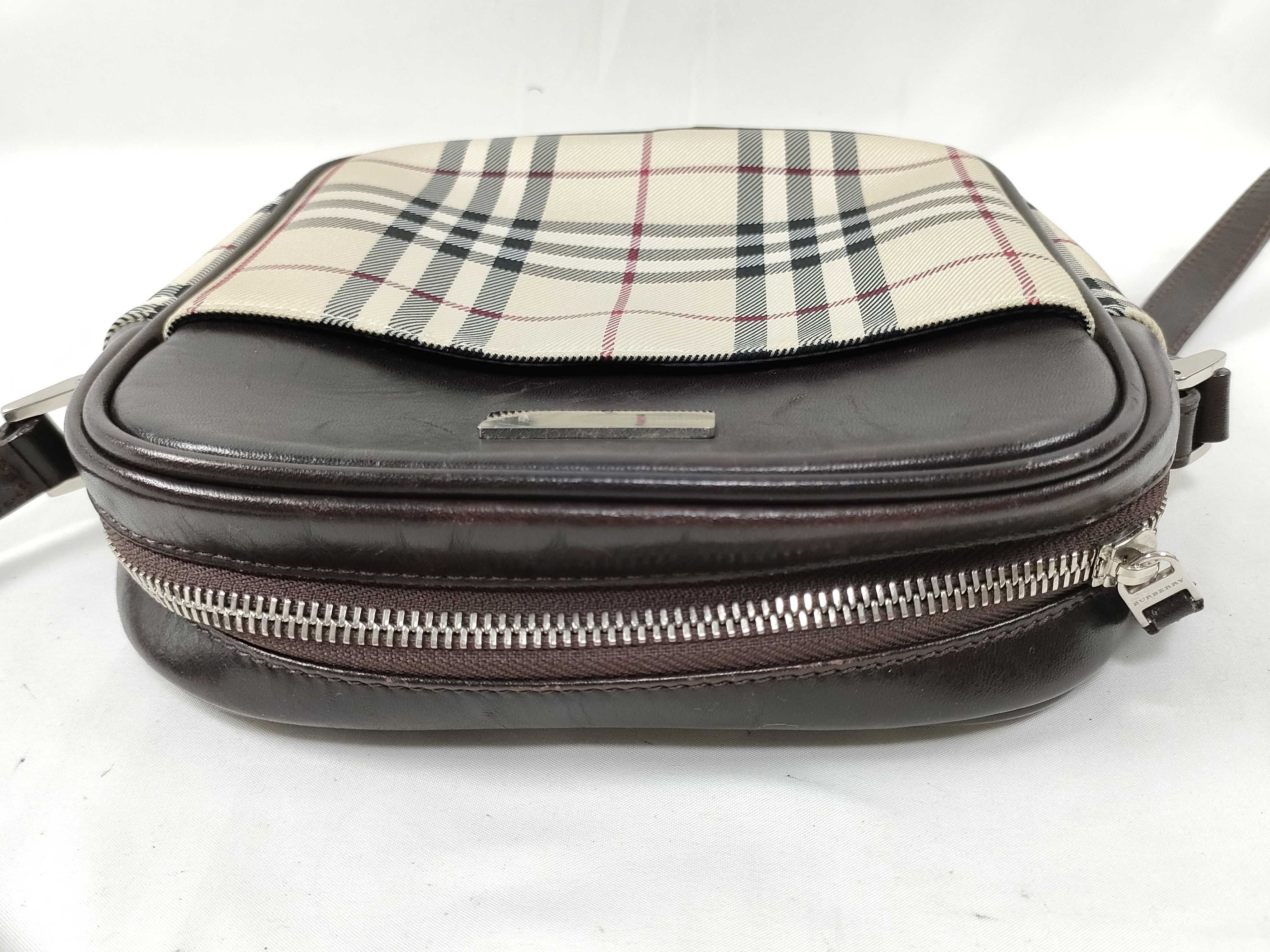 Nova Check Canvas Leather Shoulder Bag — view 8
