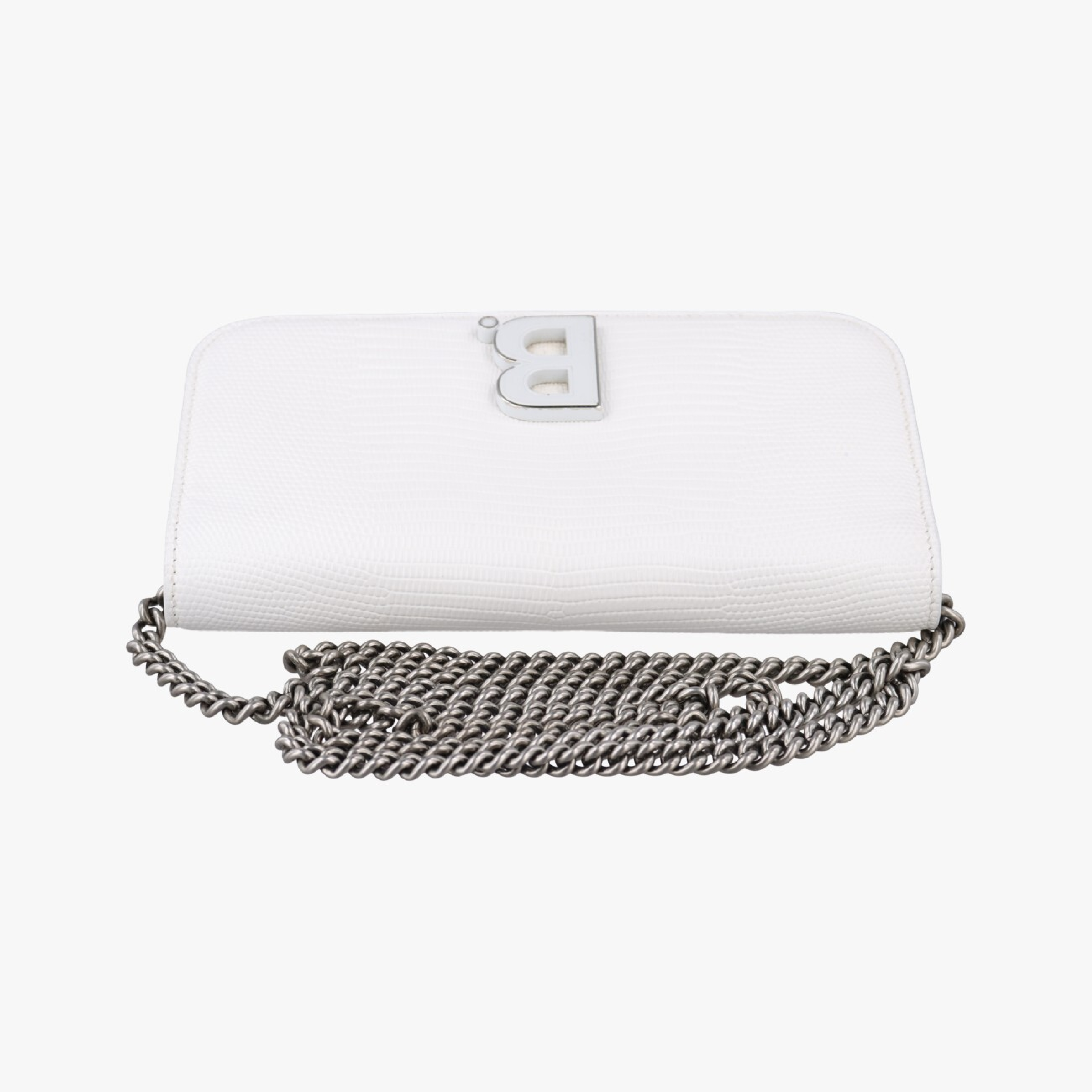 B. logo white leather shoulder bag 593615.9000.U.568148 — view 5