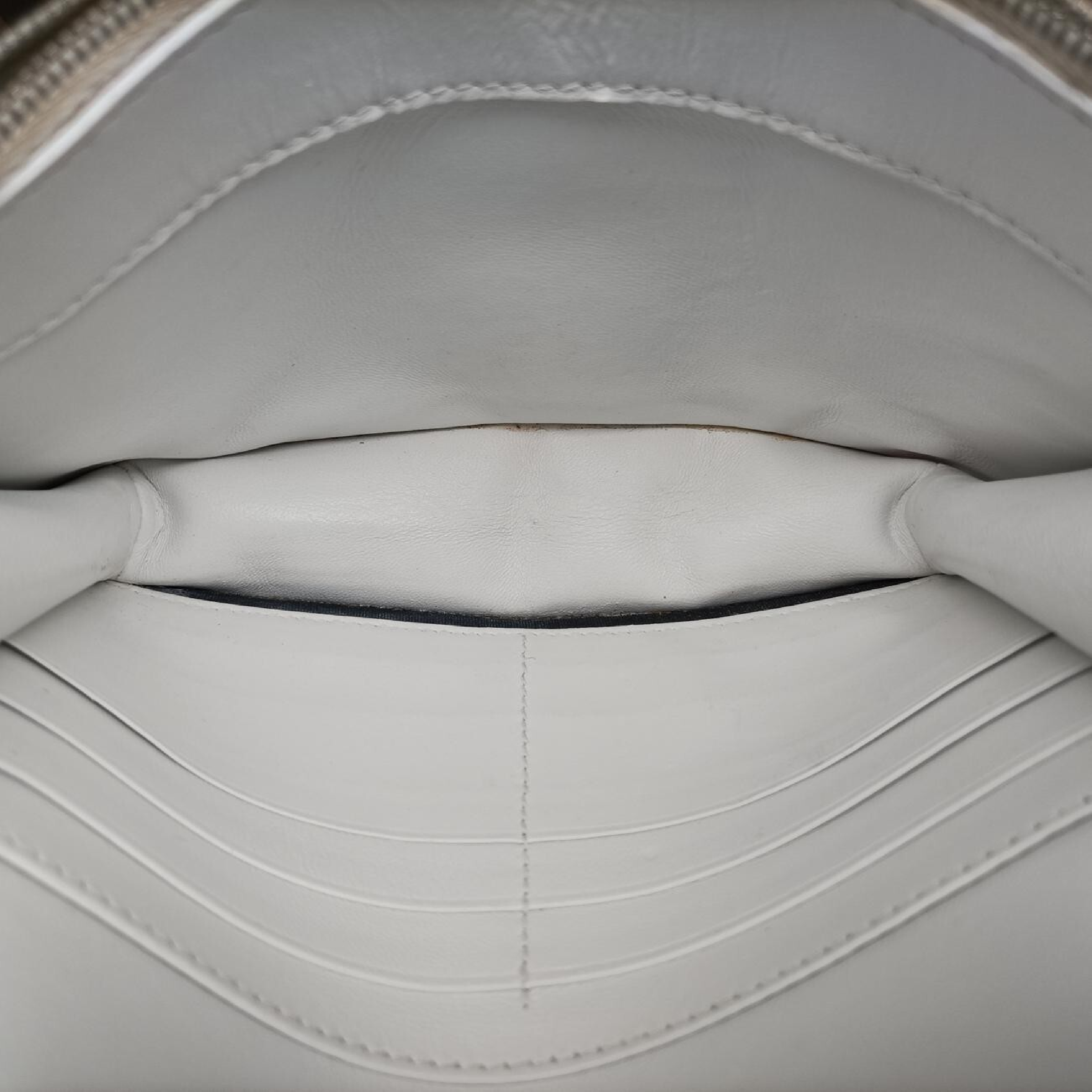 B. logo white leather shoulder bag 593615.9000.U.568148 — view 6