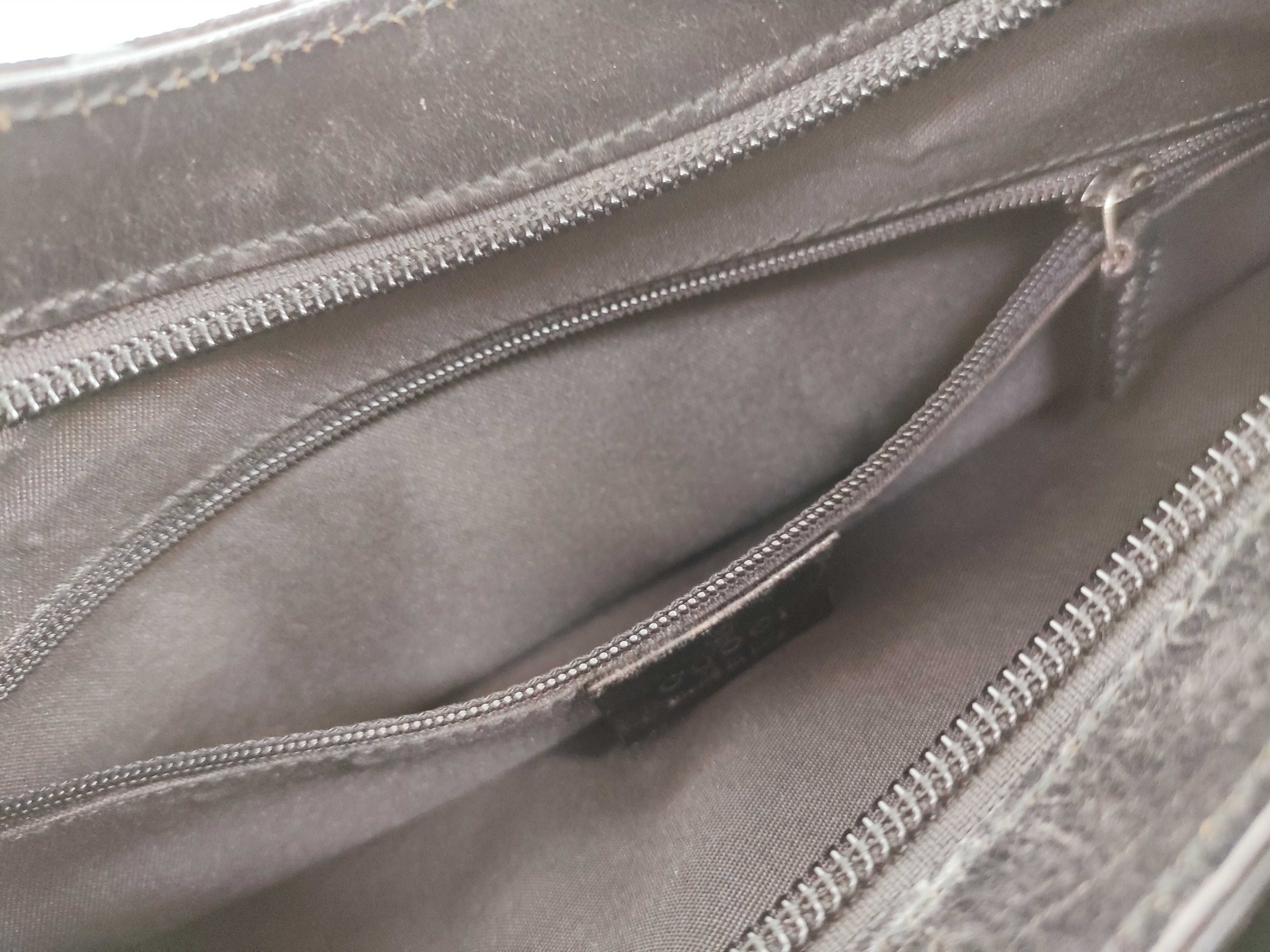 GG Suede Shoulder Bag with Metal Handle — view 12