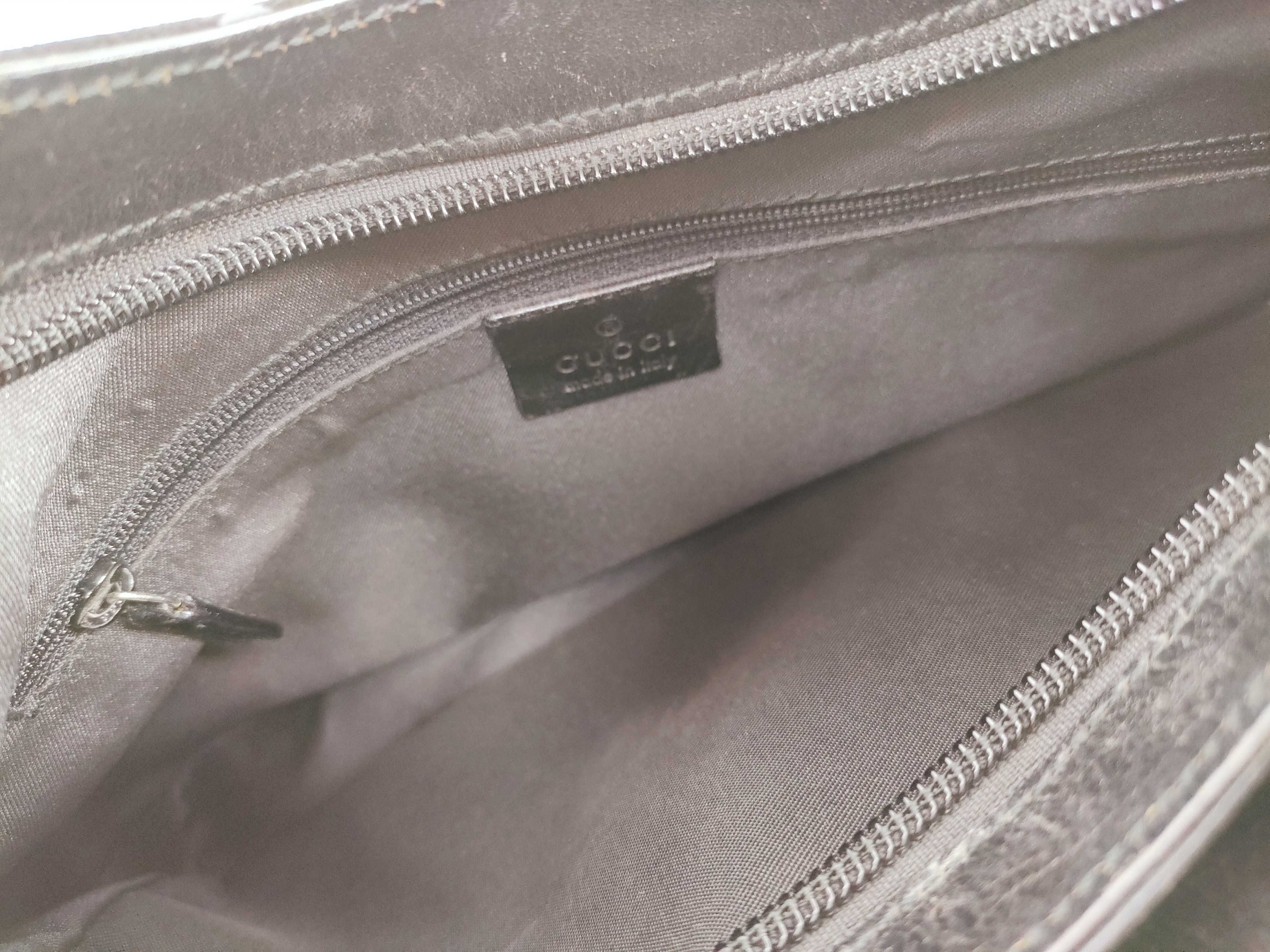 GG Suede Shoulder Bag with Metal Handle — view 10