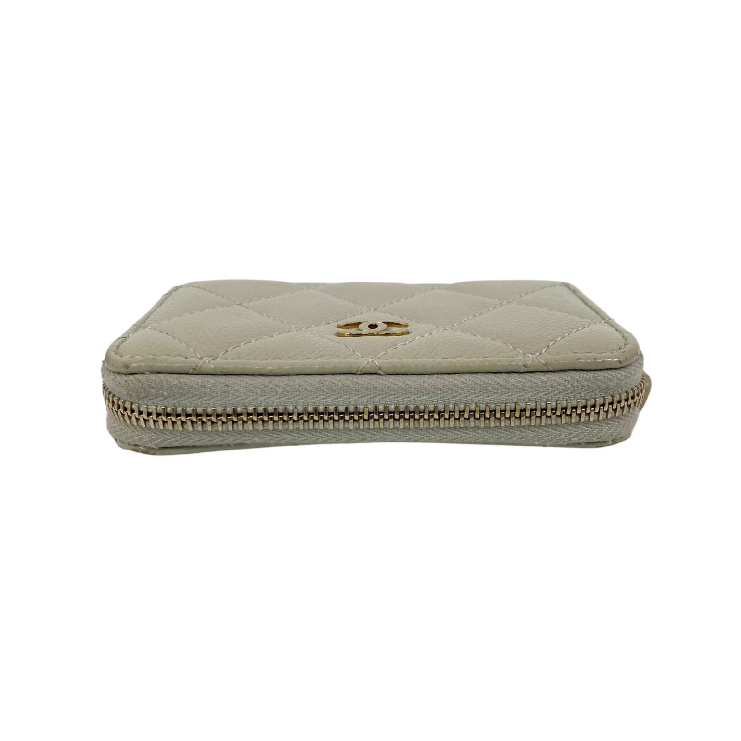 【*Shipped from: Hong Kong*】CHANEL ( ) Light Gray Caviar Skin Coin Case — view 10