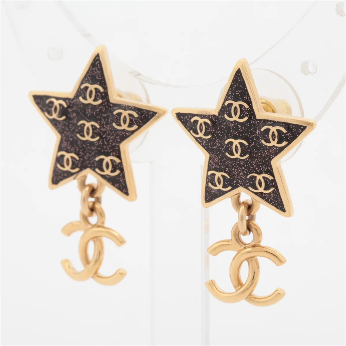 Cocomark Star C24C Earrings (for both ears) GP Black x Gold — view 3