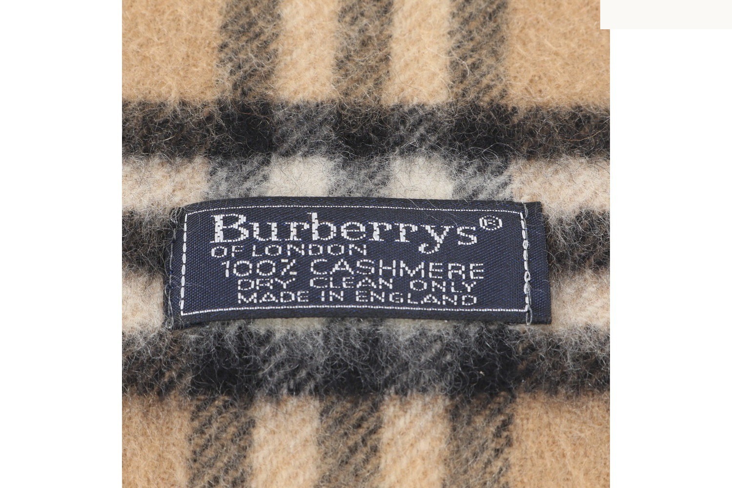 Tag attached, 100% cashmere, Nova Check pattern scarf. — view 3