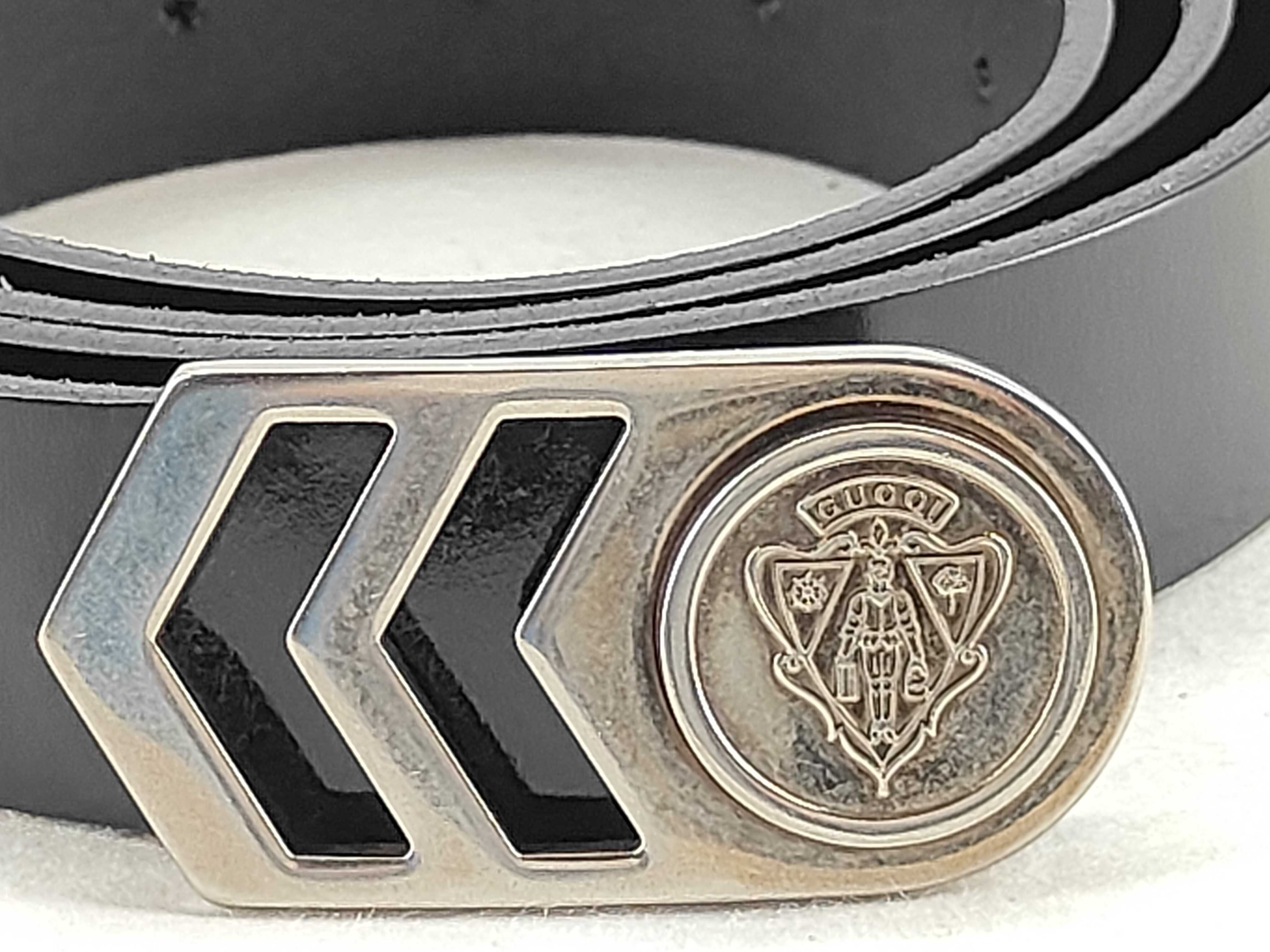 logo buckle leather belt — view 3