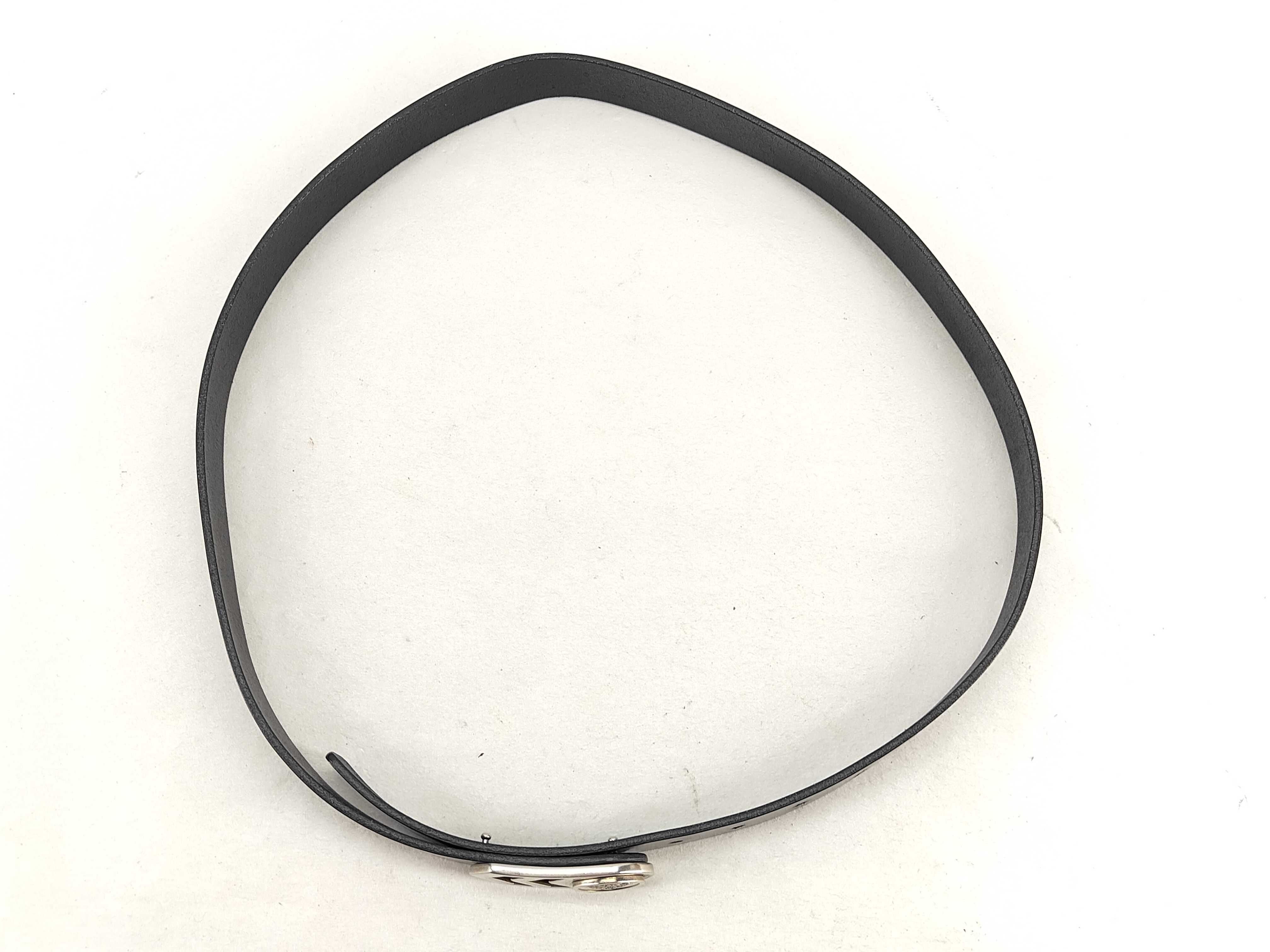 logo buckle leather belt — view 4