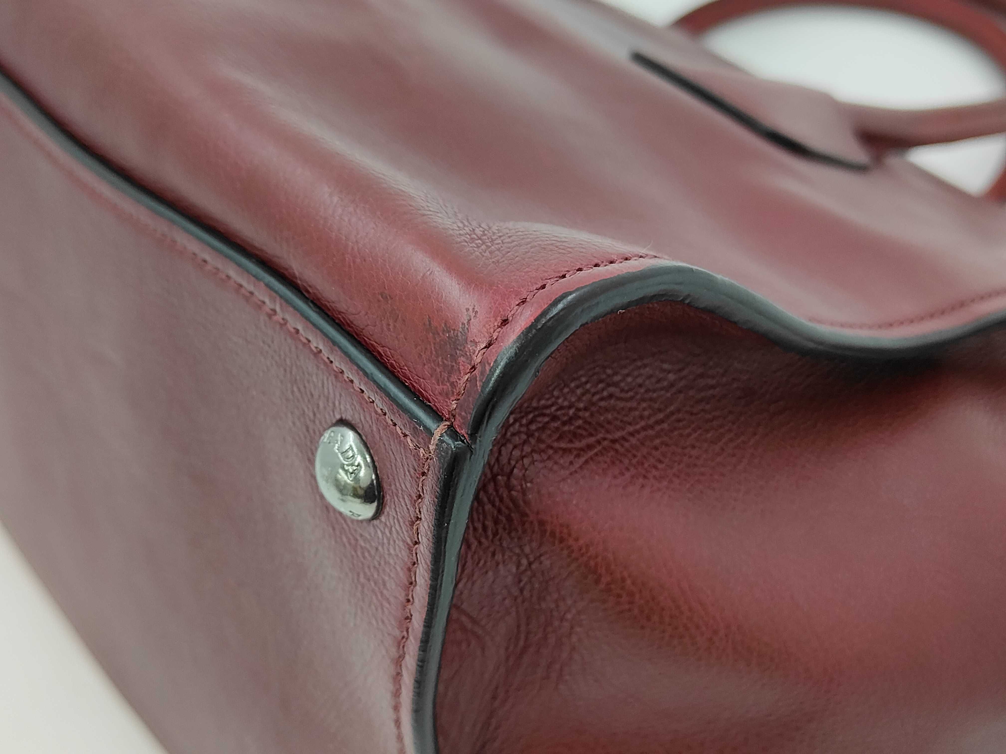 2-Way Shoulder/Tote Bag, Wine Red Handbag — view 4
