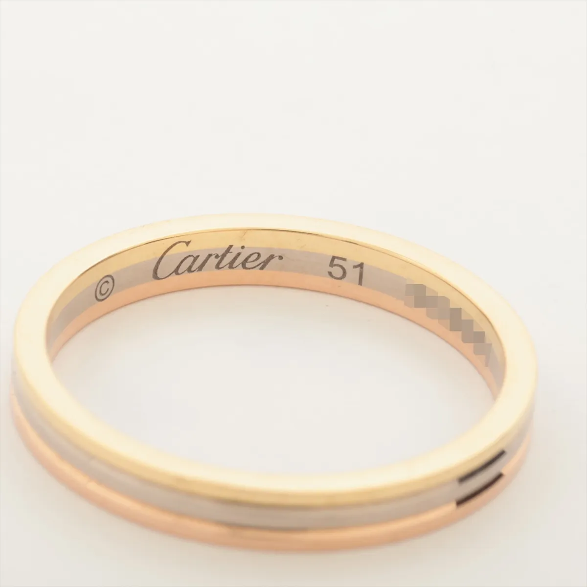 Vendôme Louis Cartier Three-Color Ring 750 (Yellow Gold x Pink Gold x White Gold) 2.5g 51 472BIQ — view 3