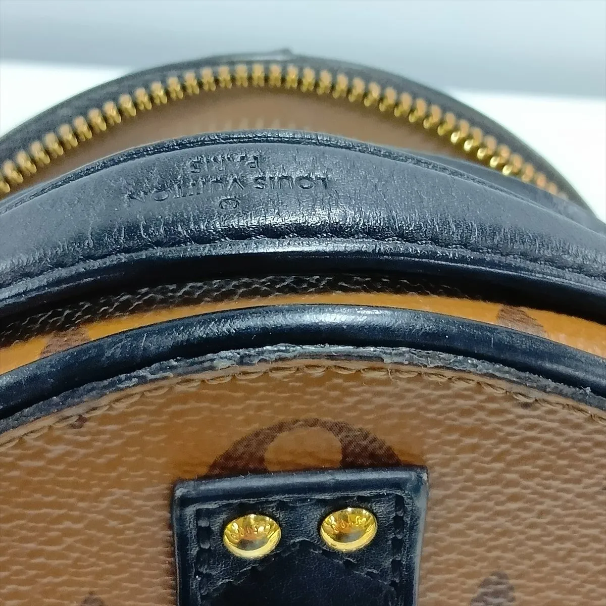 Monogram Reverse Mini Boite Chapeau M68276 PL4169 Brown — view 11