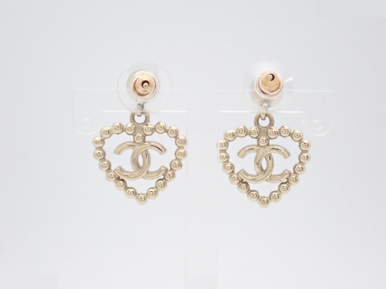Coco Mark Gold Earrings C25P — view 2