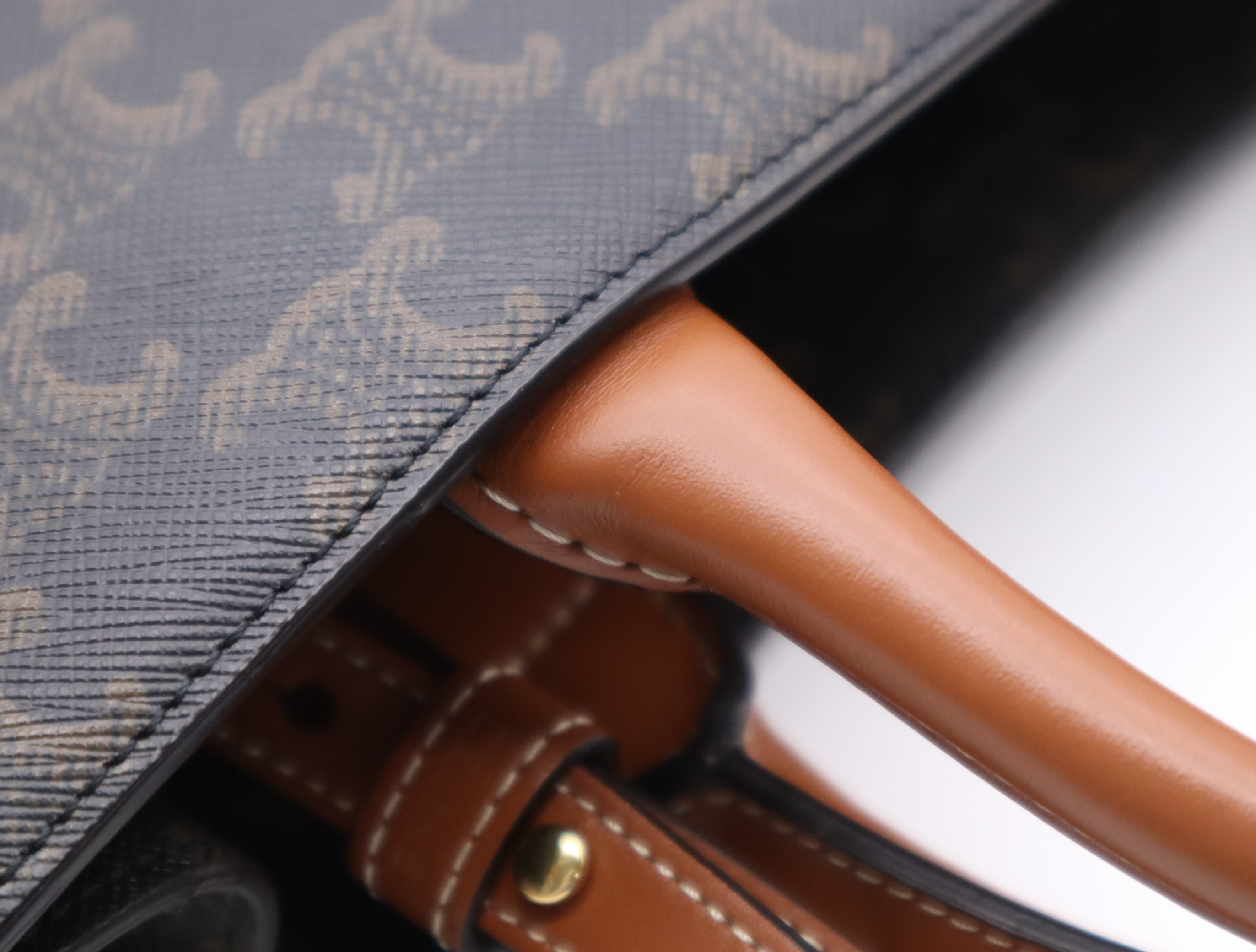 191542BZK Leather Triomphe Cabas Vertical Tote F-LM-2211 F-AT-1271 Tote bag with shoulder strap and dust bag — view 9