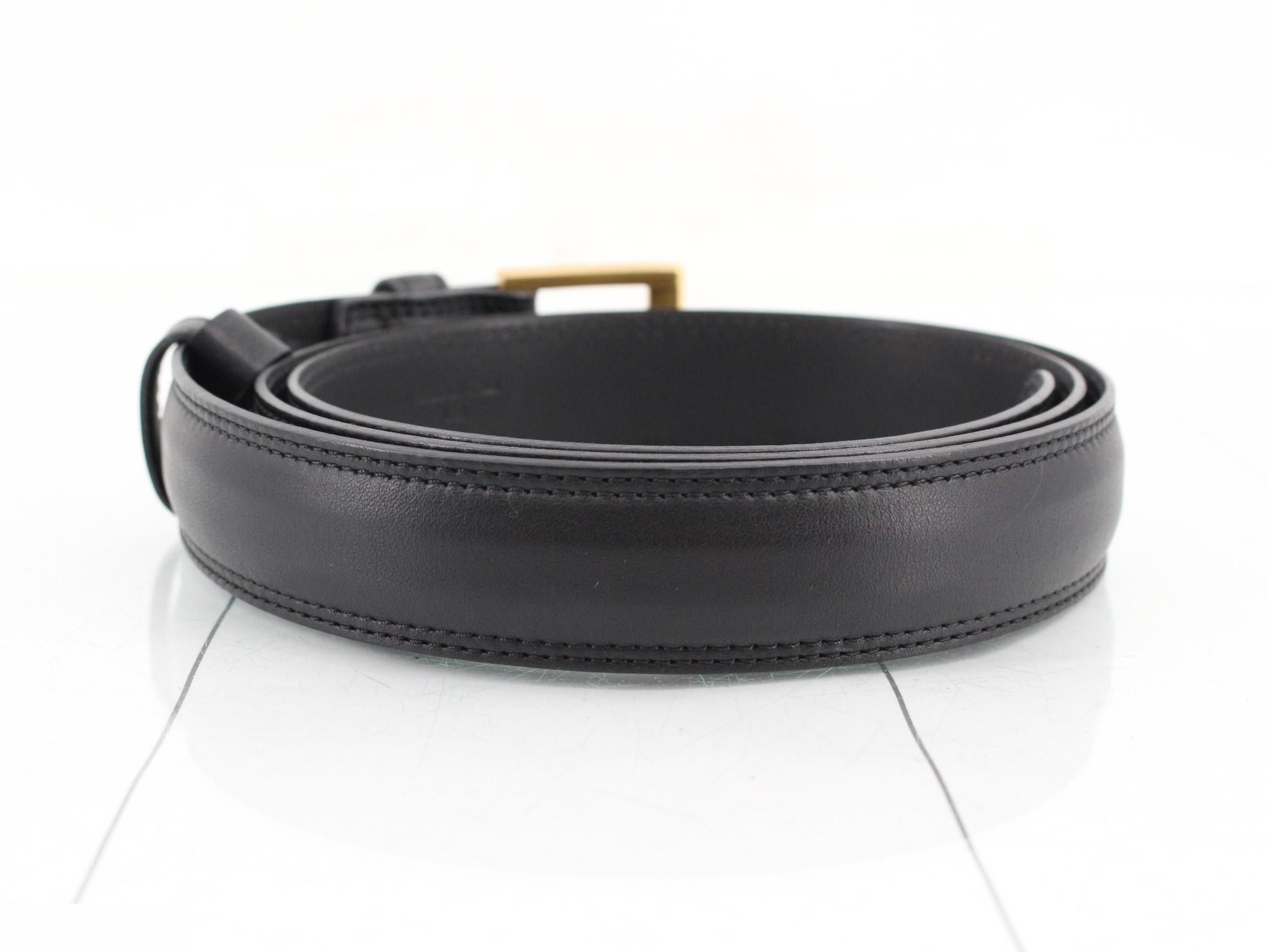 Black leather belt — view 2