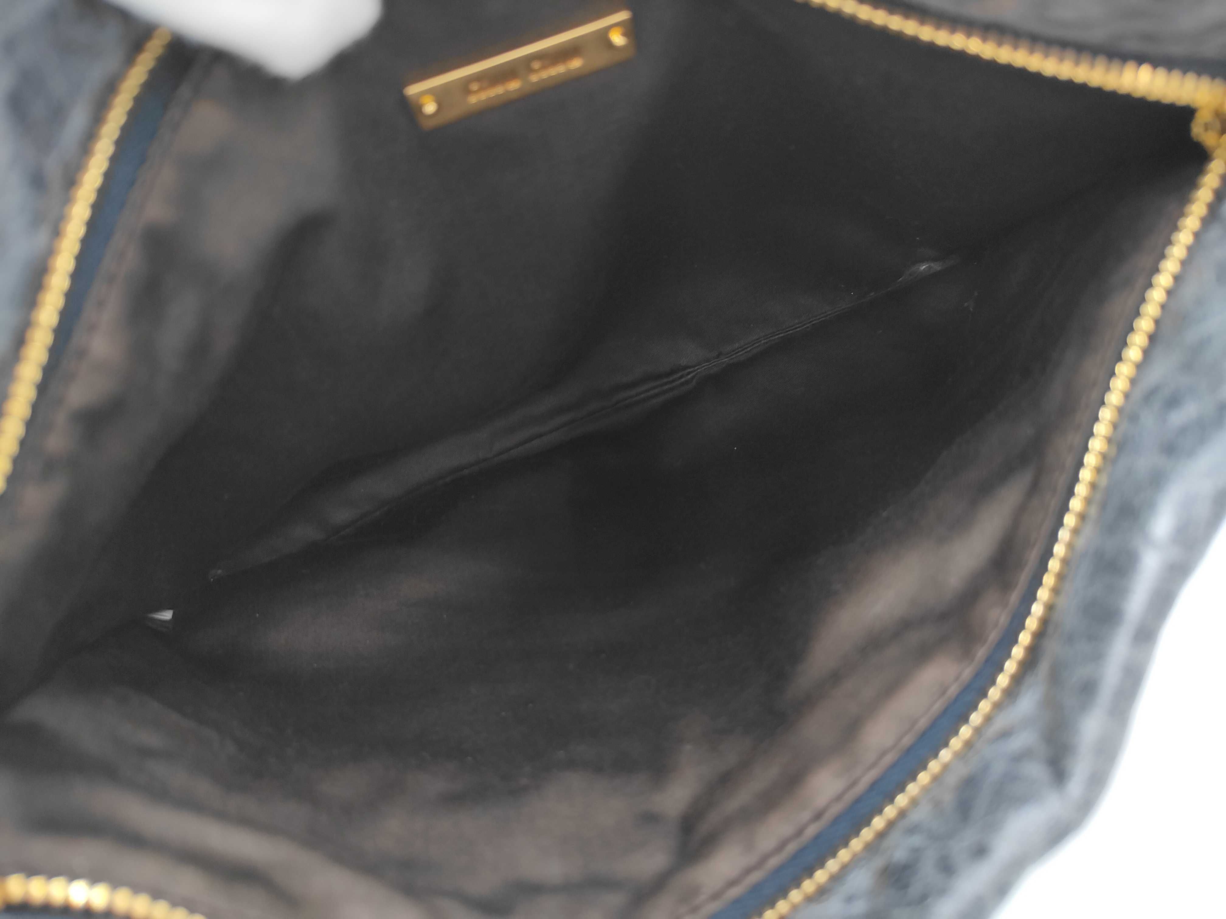 Vitello Luxe Dark Gray Shoulder Bag with Charm — view 6