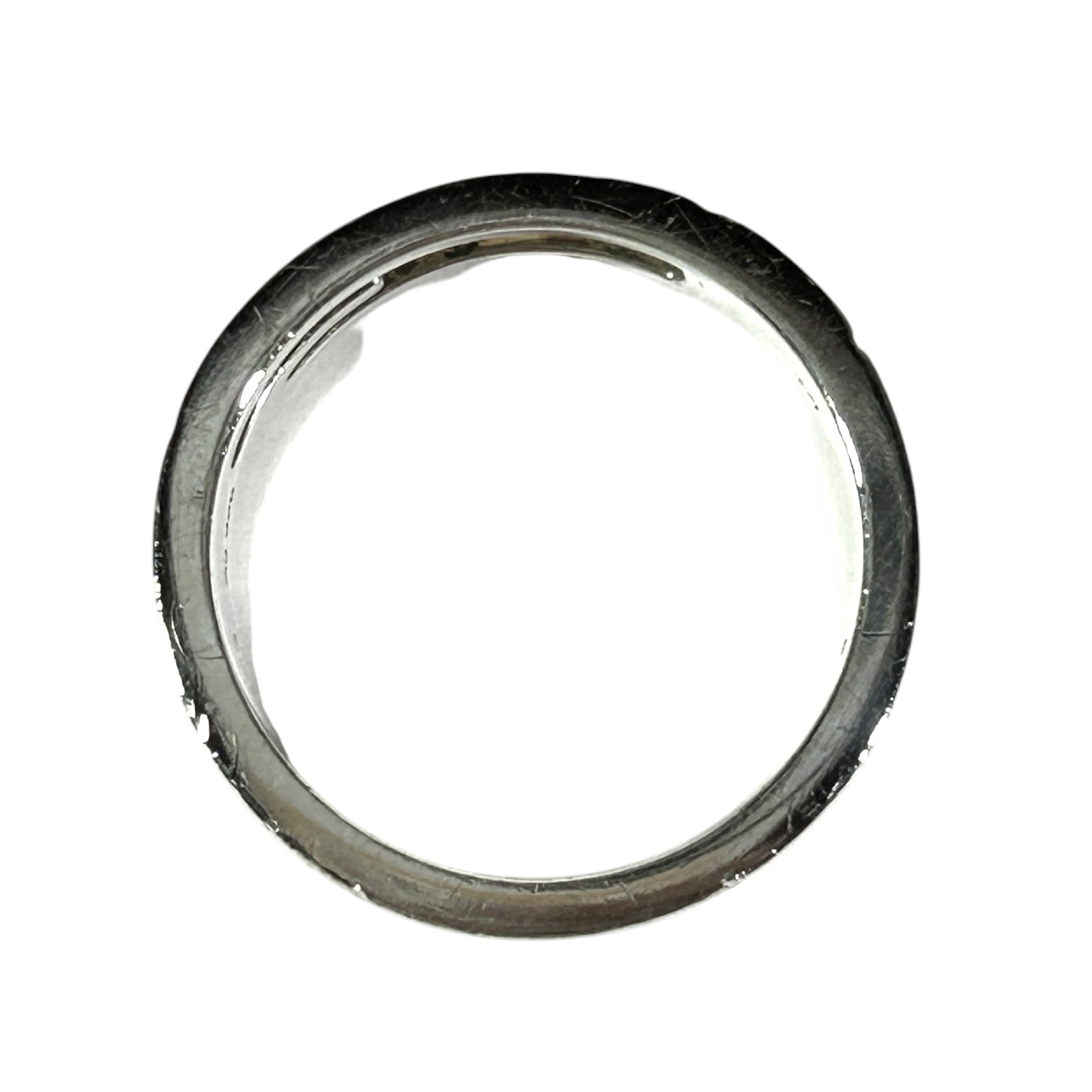 ring, G logo cutout, branded G, sterling silver 925, size 13. — view 5