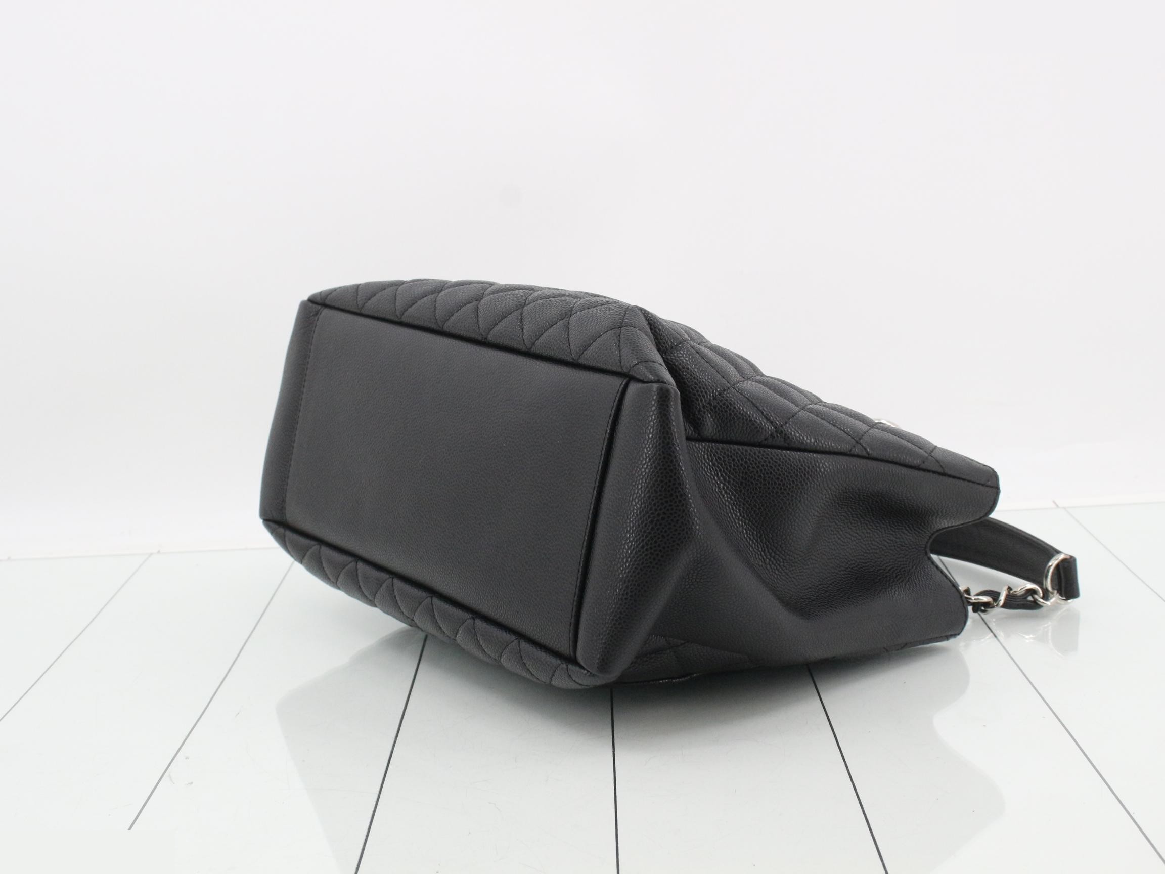 Caviar leather matelassé chain tote bag — view 6