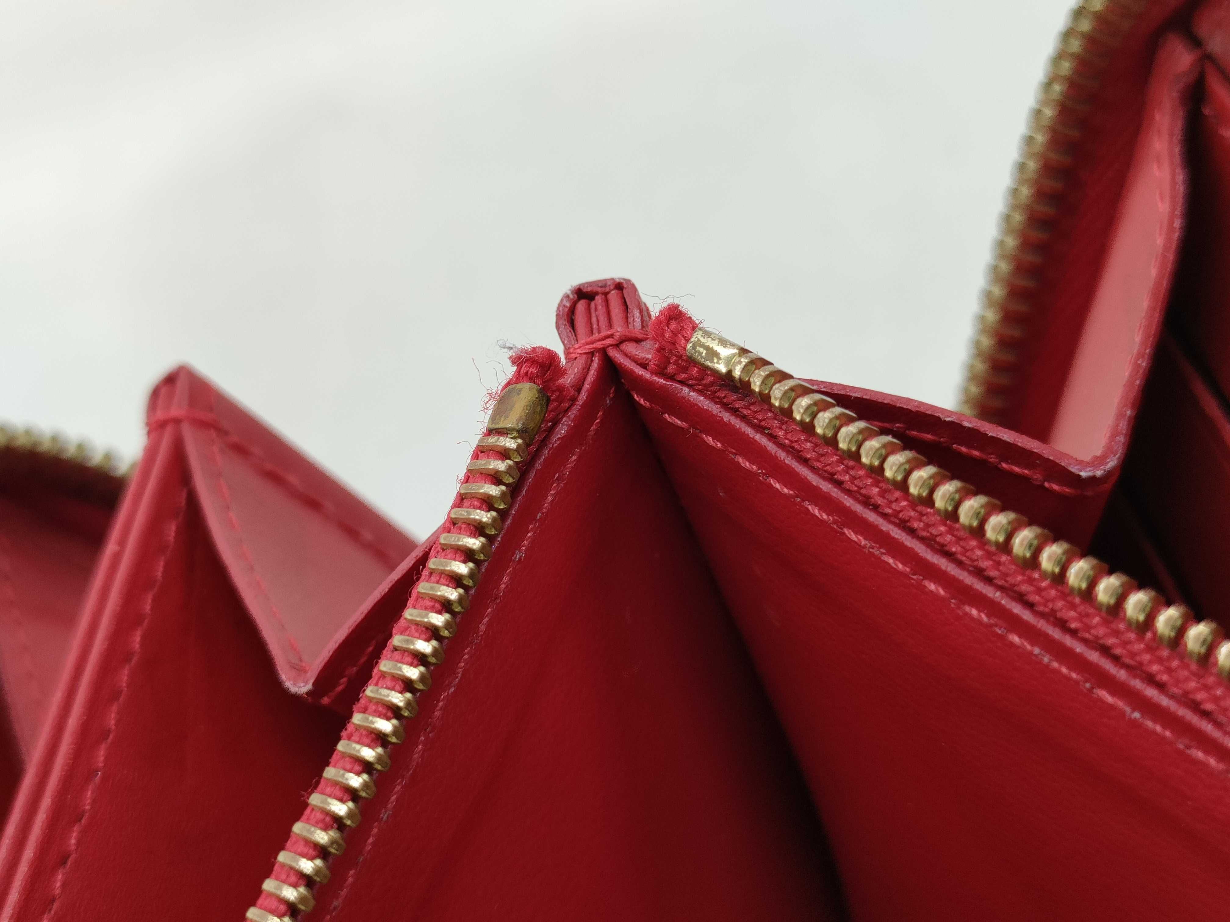 Vernis LV Vernis Round Zip Red Wallet — view 11