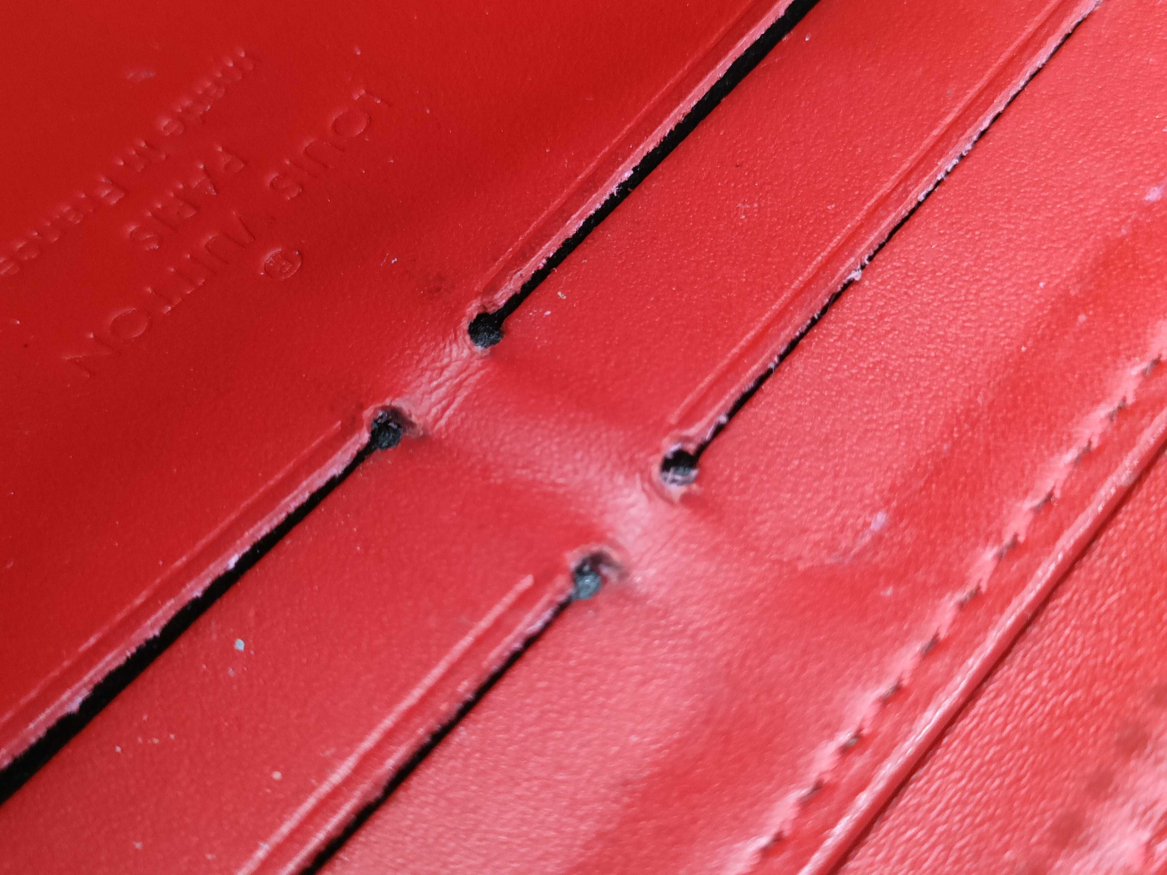 Vernis LV Vernis Round Zip Red Wallet — view 12